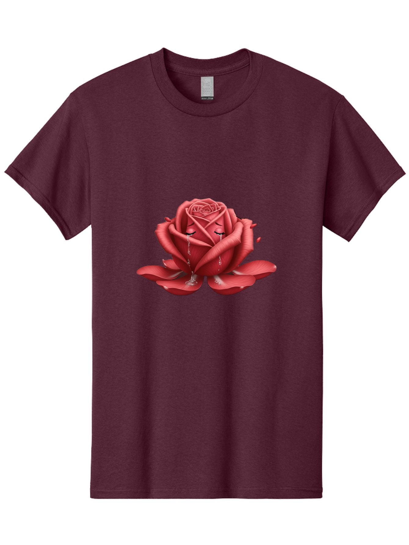 Crying-Rose-1 Men'S Graphic Tee, 100% Cotton, Comfortable Casual Summer Wear, Machine Washable, Vintage Camera, Old Camera, Antique Camera, Black Camera, Classic Photography, Photography Equipment, Nostalgic Device, Film Camera, Camera Art Bam178