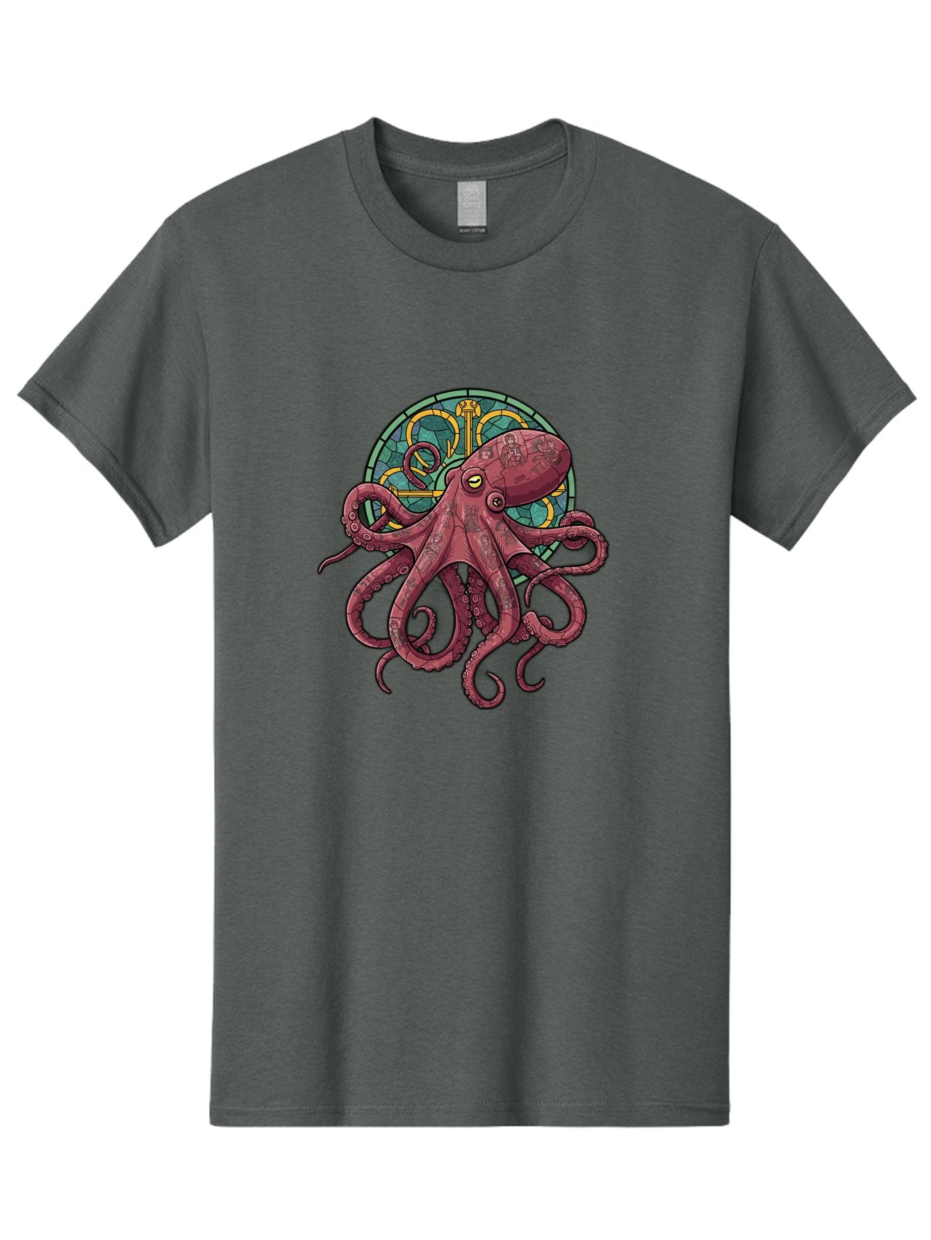 Cthulhu-Octopus Men'S Graphic Tee, 100% Cotton, Comfortable Casual Summer Wear, Machine Washable, Vintage Camera, Old Camera, Antique Camera, Black Camera, Classic Photography, Photography Equipment, Nostalgic Device, Film Camera, Camera Art Bam182 8