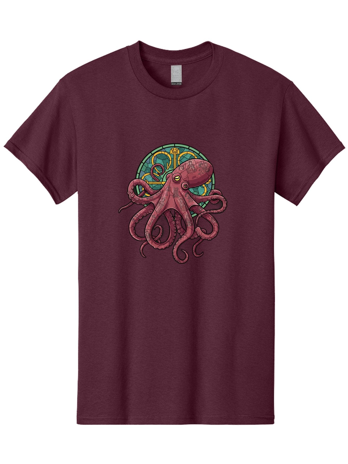 Cthulhu-Octopus Men'S Graphic Tee, 100% Cotton, Comfortable Casual Summer Wear, Machine Washable, Vintage Camera, Old Camera, Antique Camera, Black Camera, Classic Photography, Photography Equipment, Nostalgic Device, Film Camera, Camera Art Bam182 4