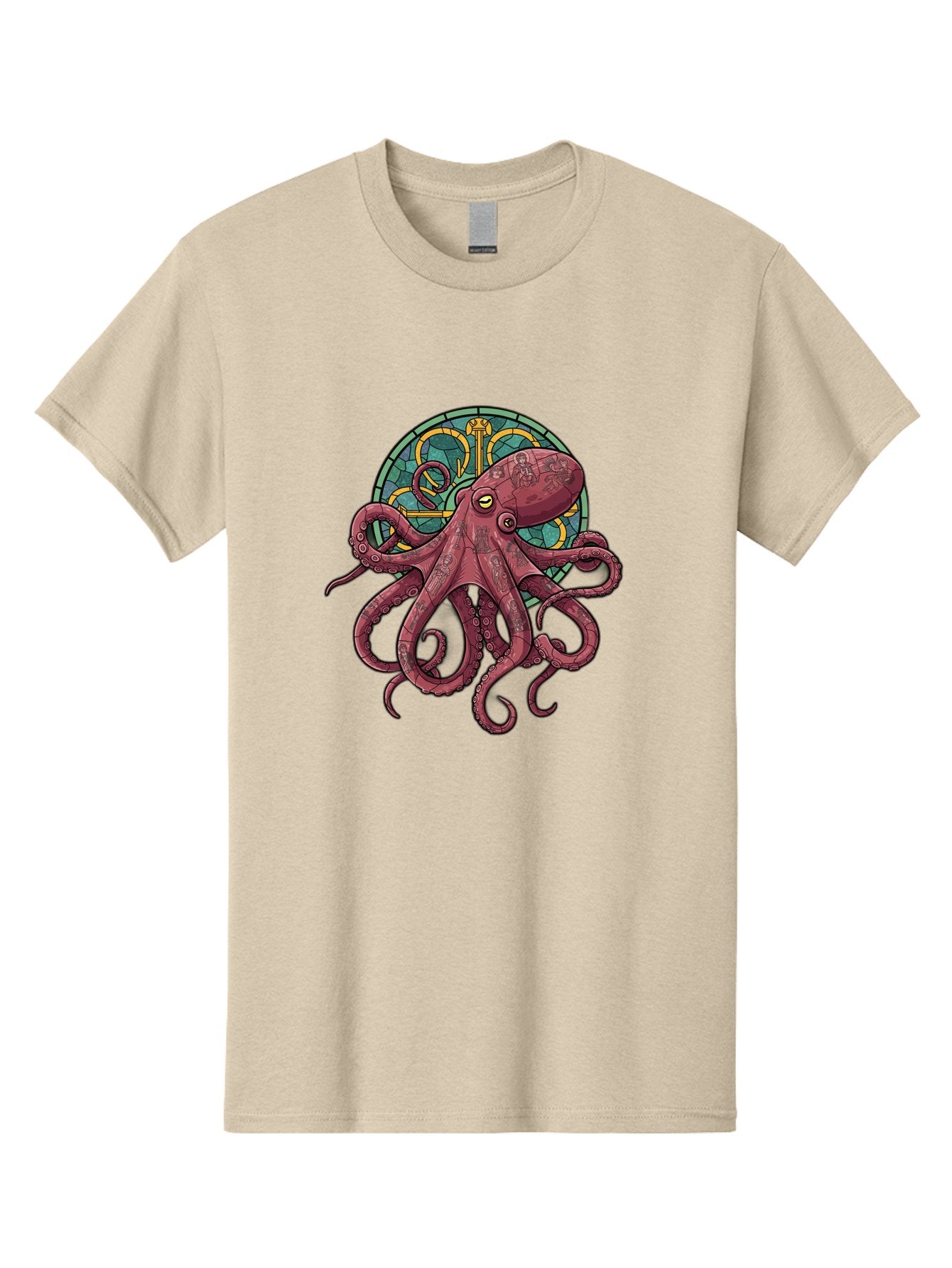 Cthulhu-Octopus Men'S Graphic Tee, 100% Cotton, Comfortable Casual Summer Wear, Machine Washable, Vintage Camera, Old Camera, Antique Camera, Black Camera, Classic Photography, Photography Equipment, Nostalgic Device, Film Camera, Camera Art Bam182