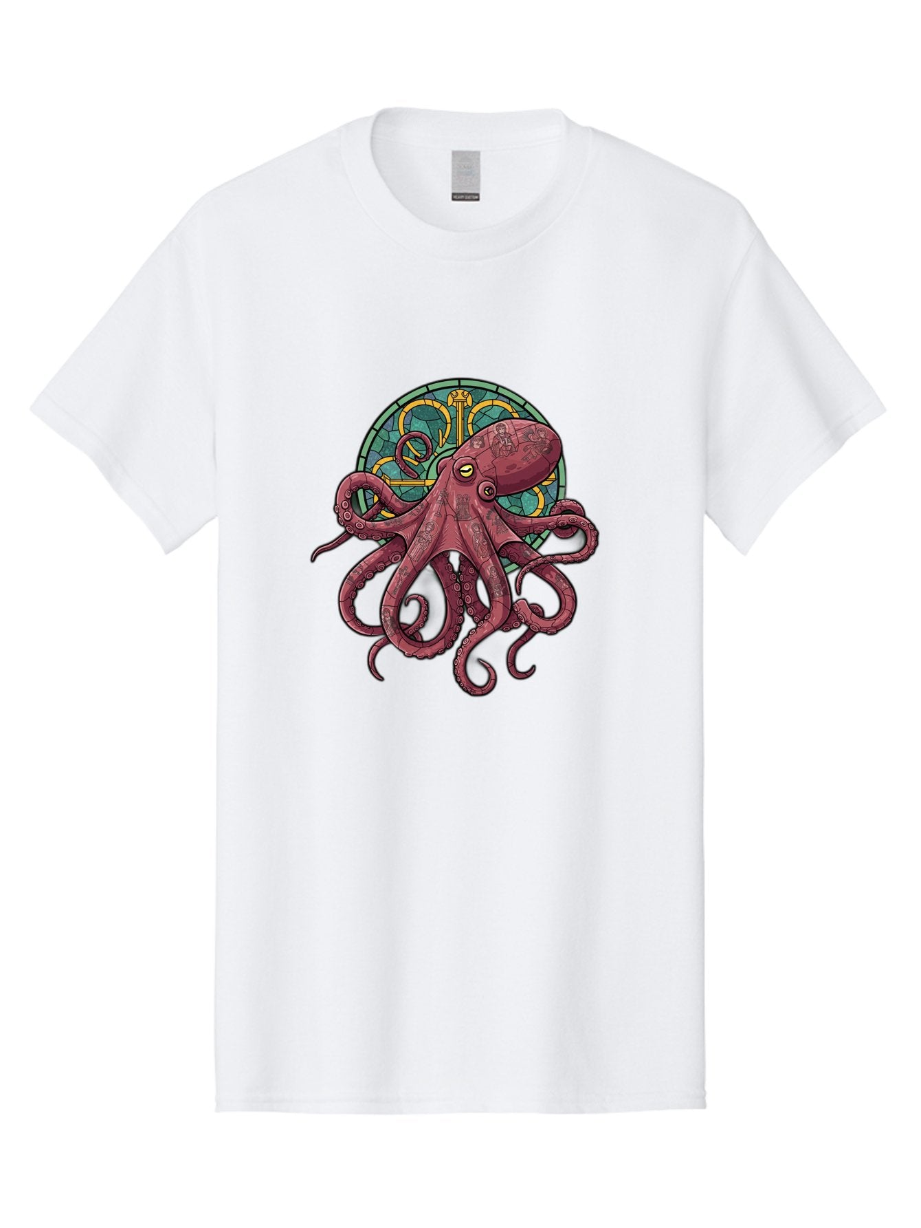 Cthulhu-Octopus Men'S Graphic Tee, 100% Cotton, Comfortable Casual Summer Wear, Machine Washable, Vintage Camera, Old Camera, Antique Camera, Black Camera, Classic Photography, Photography Equipment, Nostalgic Device, Film Camera, Camera Art Bam182 10