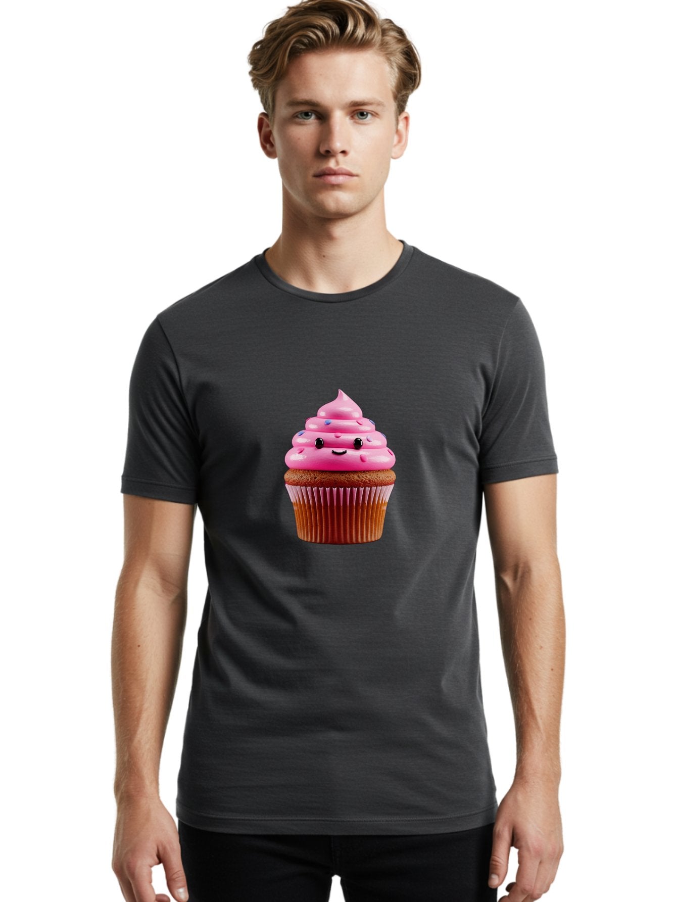 Cupcake-2 Men'S Graphic Tee, 100% Cotton, Comfortable Casual Summer Wear, Machine Washable, Vintage Camera, Old Camera, Antique Camera, Black Camera, Classic Photography, Photography Equipment, Nostalgic Device, Film Camera, Camera Art Bam187 29