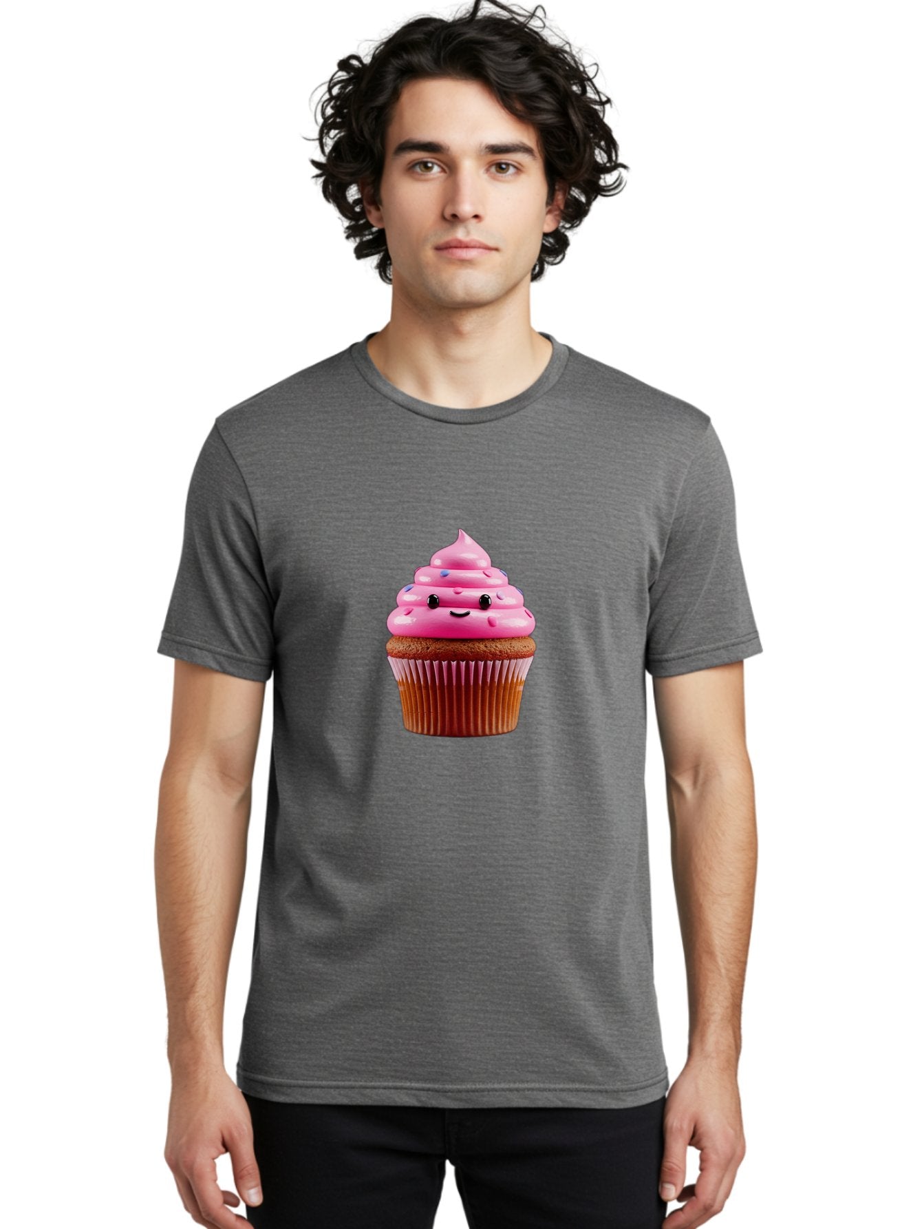 Cupcake-2 Men'S Graphic Tee, 100% Cotton, Comfortable Casual Summer Wear, Machine Washable, Vintage Camera, Old Camera, Antique Camera, Black Camera, Classic Photography, Photography Equipment, Nostalgic Device, Film Camera, Camera Art Bam187 20