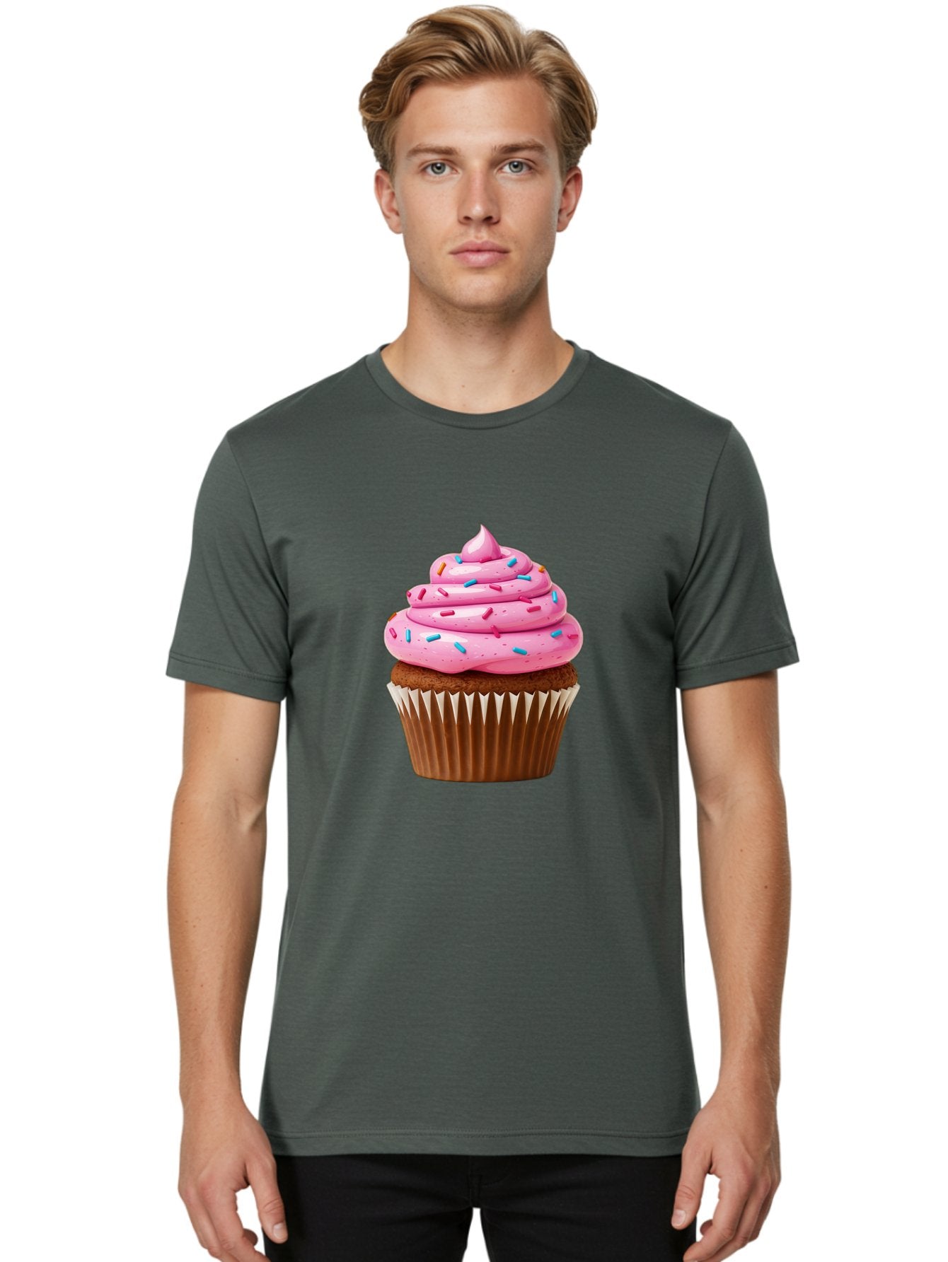 Cupcake-With-Pink-Frosting Men'S Graphic Tee, 100% Cotton, Comfortable Casual Summer Wear, Machine Washable, Vintage Camera, Old Camera, Antique Camera, Black Camera, Classic Photography, Photography Equipment, Nostalgic Device, Film Camera, Bam196 30