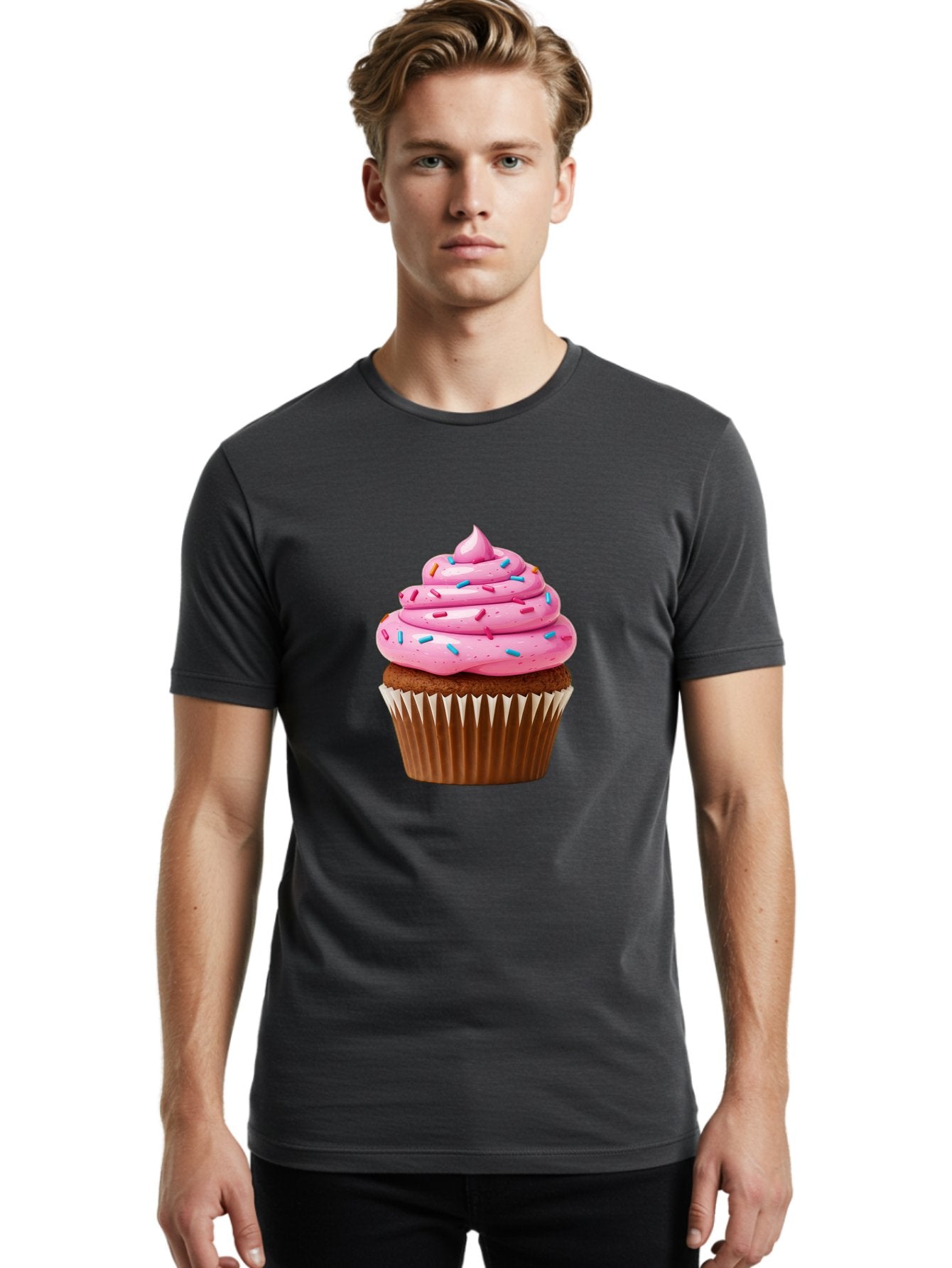 Cupcake-With-Pink-Frosting Men'S Graphic Tee, 100% Cotton, Comfortable Casual Summer Wear, Machine Washable, Vintage Camera, Old Camera, Antique Camera, Black Camera, Classic Photography, Photography Equipment, Nostalgic Device, Film Camera, Bam196 18