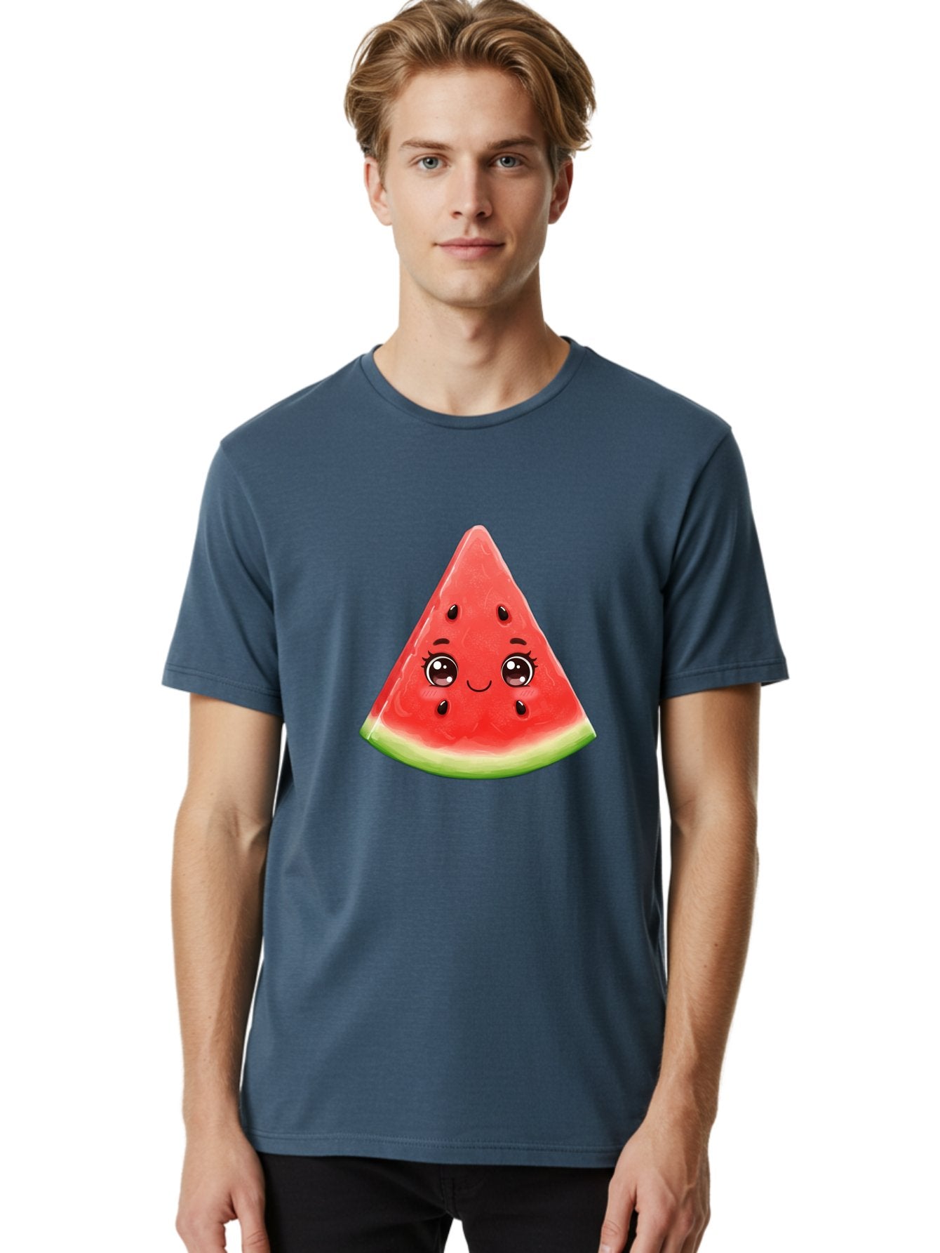 Cute-Watermelon-Slice Men'S Graphic Tee, 100% Cotton, Comfortable Casual Summer Wear, Machine Washable, Vintage Camera, Old Camera, Antique Camera, Black Camera, Classic Photography, Photography Equipment, Nostalgic Device, Film Camera, Bam205 24