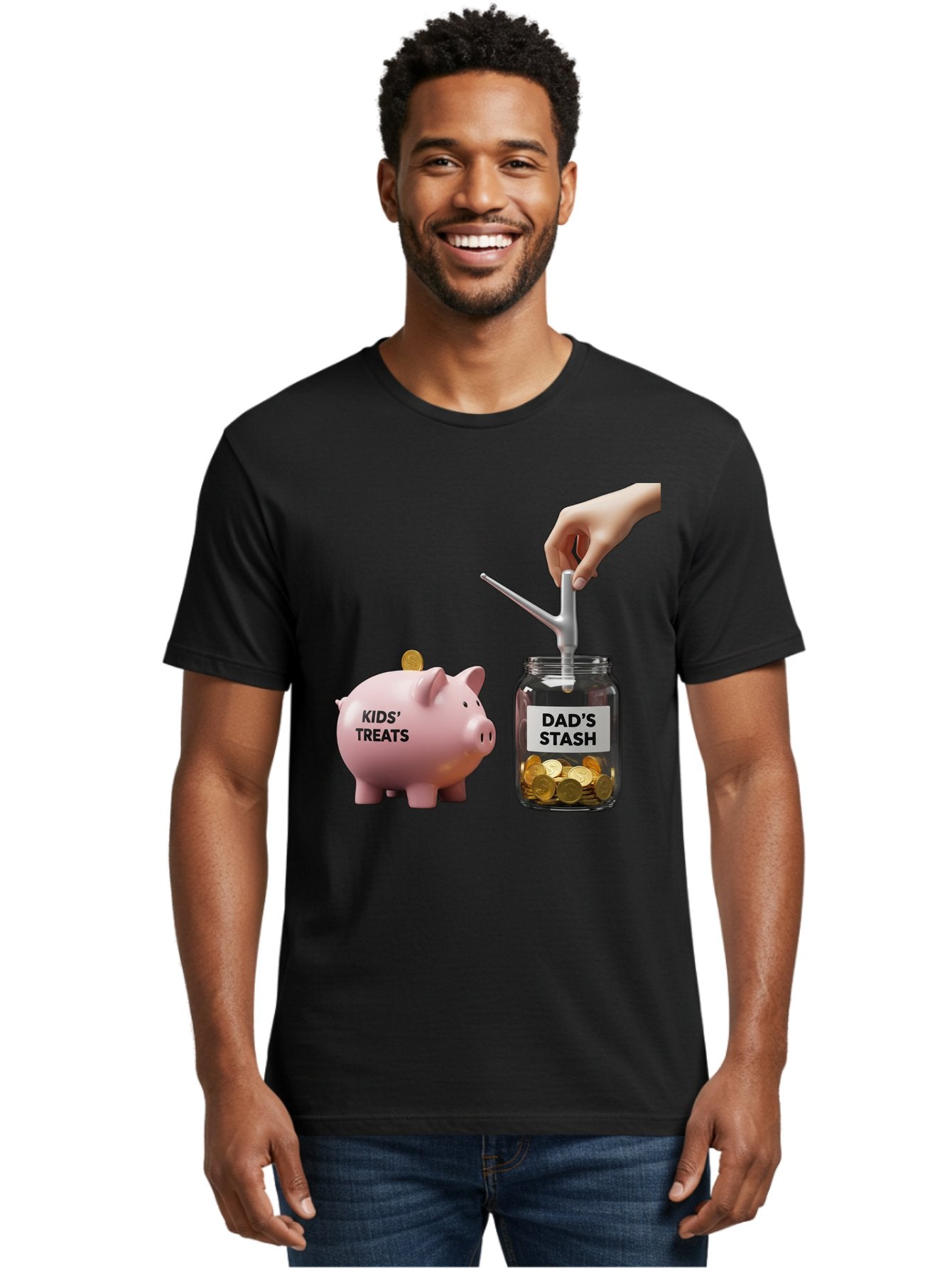 Dad-S-Stash Men'S Graphic Tee, 100% Cotton, Comfortable Casual Summer Wear, Machine Washable, Vintage Camera, Old Camera, Antique Camera, Black Camera, Classic Photography, Photography Equipment, Nostalgic Device, Film Camera, Camera Art Bam215 25