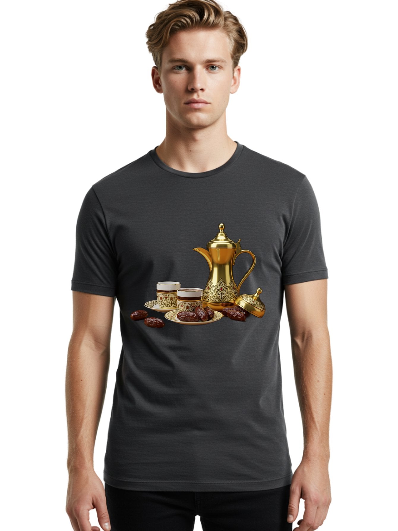 Dallah-Tea-Set Men'S Graphic Tee, 100% Cotton, Comfortable Casual Summer Wear, Machine Washable, Vintage Camera, Old Camera, Antique Camera, Black Camera, Classic Photography, Photography Equipment, Nostalgic Device, Film Camera, Camera Art Bam217 19