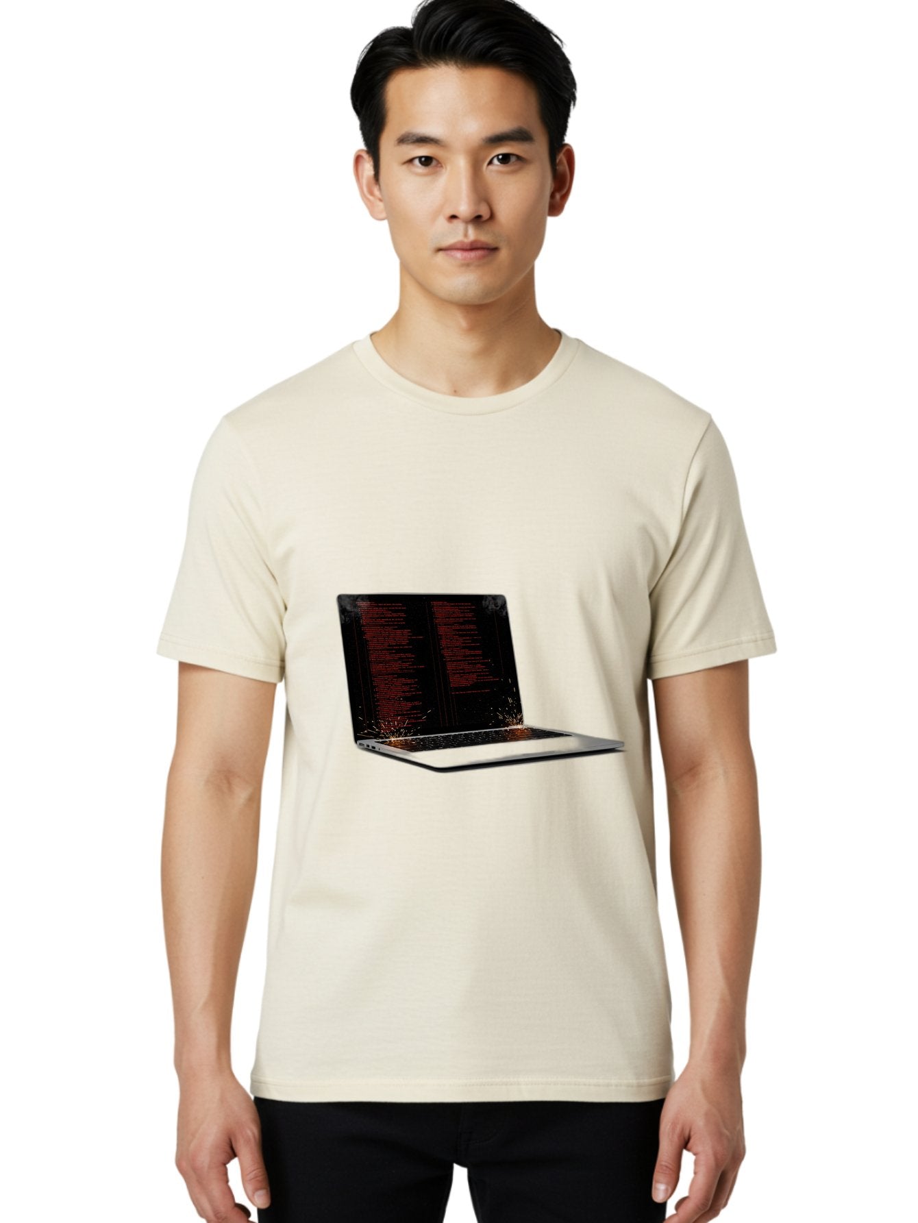 Damaged-Laptop Men'S Graphic Tee, 100% Cotton, Comfortable Casual Summer Wear, Machine Washable, Vintage Camera, Old Camera, Antique Camera, Black Camera, Classic Photography, Photography Equipment, Nostalgic Device, Film Camera, Camera Art Bam219 30