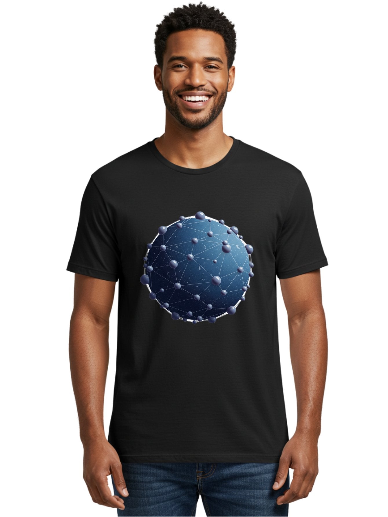 Dark-Blue-Sphere-With-Nodules Men'S Graphic Tee, 100% Cotton, Comfortable Casual Summer Wear, Machine Washable, Vintage Camera, Old Camera, Antique Camera, Black Camera, Classic Photography, Photography Equipment, Nostalgic Device, Bam224 23