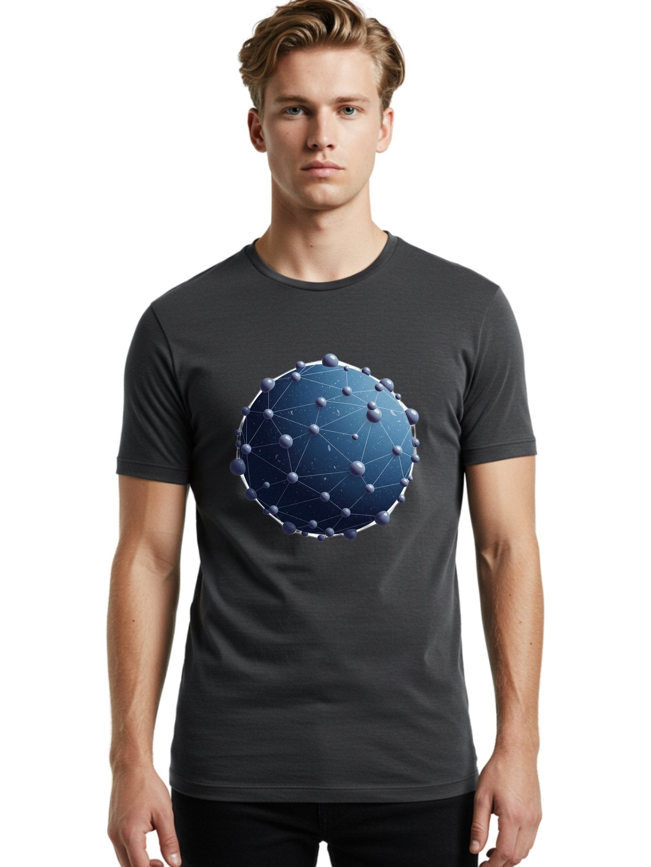 Dark-Blue-Sphere-With-Nodules Men'S Graphic Tee, 100% Cotton, Comfortable Casual Summer Wear, Machine Washable, Vintage Camera, Old Camera, Antique Camera, Black Camera, Classic Photography, Photography Equipment, Nostalgic Device, Bam224 21
