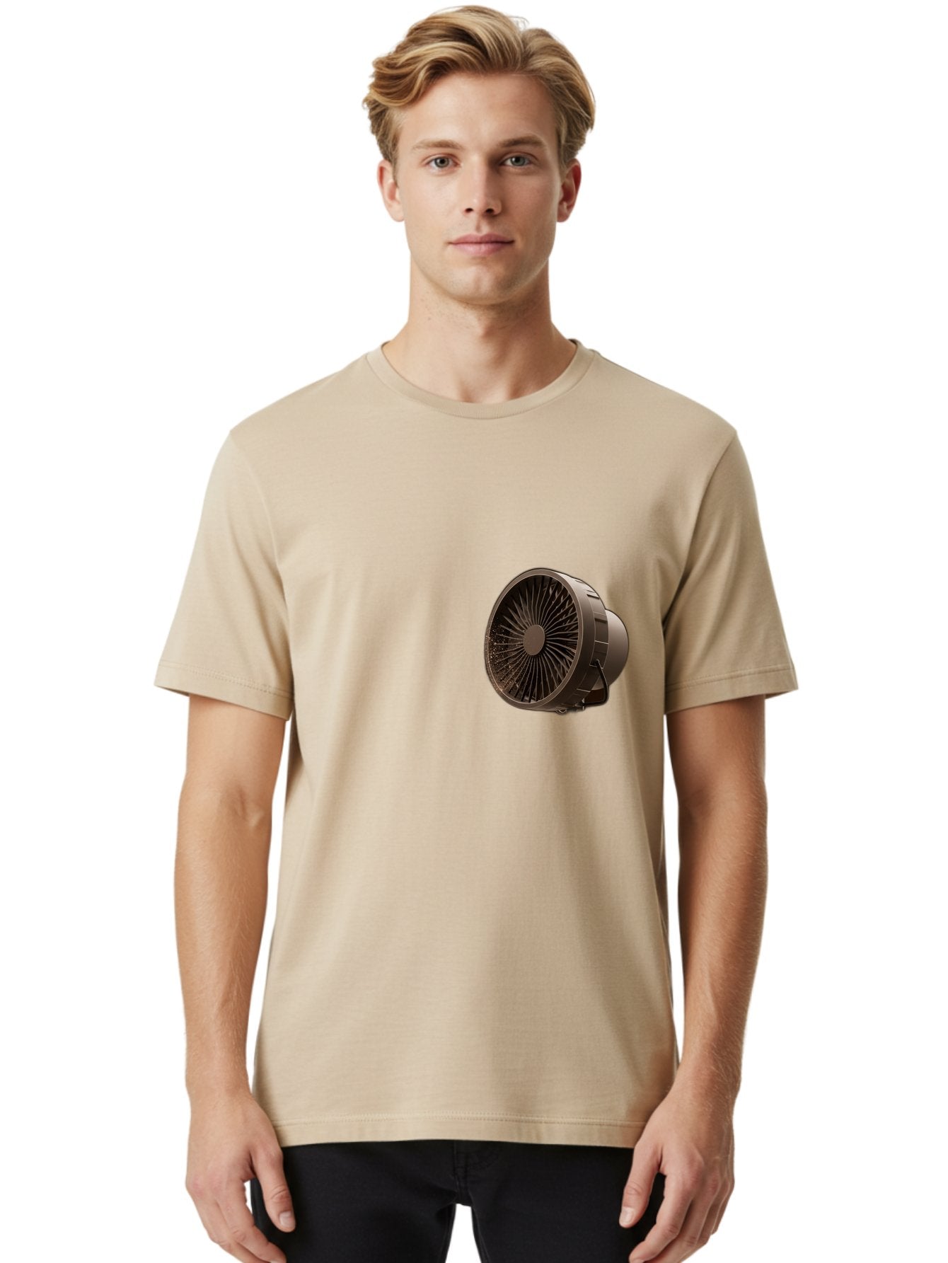 Dark-Brown-Box-Fan Men'S Graphic Tee, 100% Cotton, Comfortable Casual Summer Wear, Machine Washable, Vintage Camera, Old Camera, Antique Camera, Black Camera, Classic Photography, Photography Equipment, Nostalgic Device, Film Camera, Bam225 17