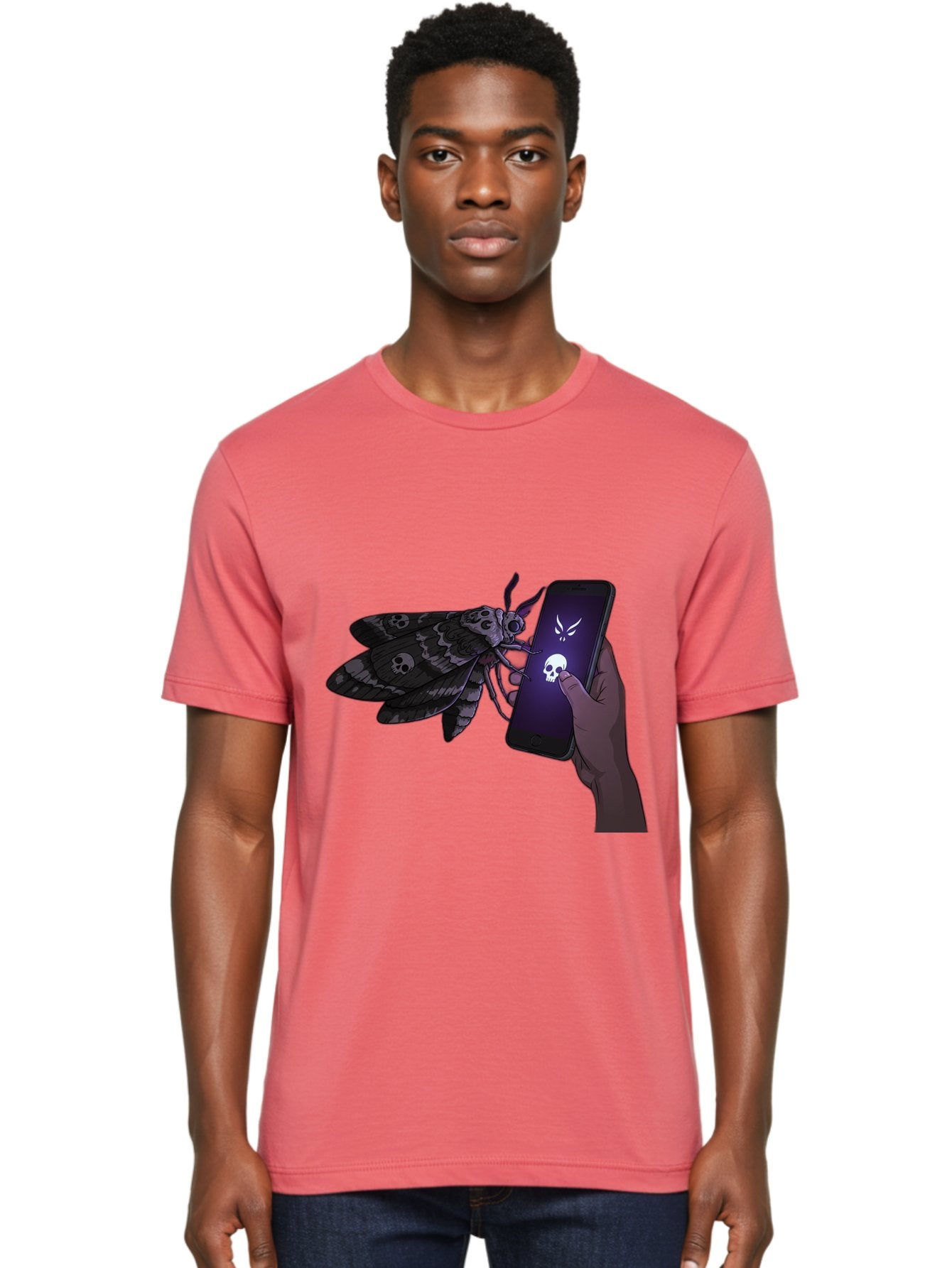 Death-S-Head-Hawkmoth-2 Men'S Graphic Tee, 100% Cotton, Comfortable Casual Summer Wear, Machine Washable, Vintage Camera, Old Camera, Antique Camera, Black Camera, Classic Photography, Photography Equipment, Nostalgic Device, Film Camera, Bam233 30