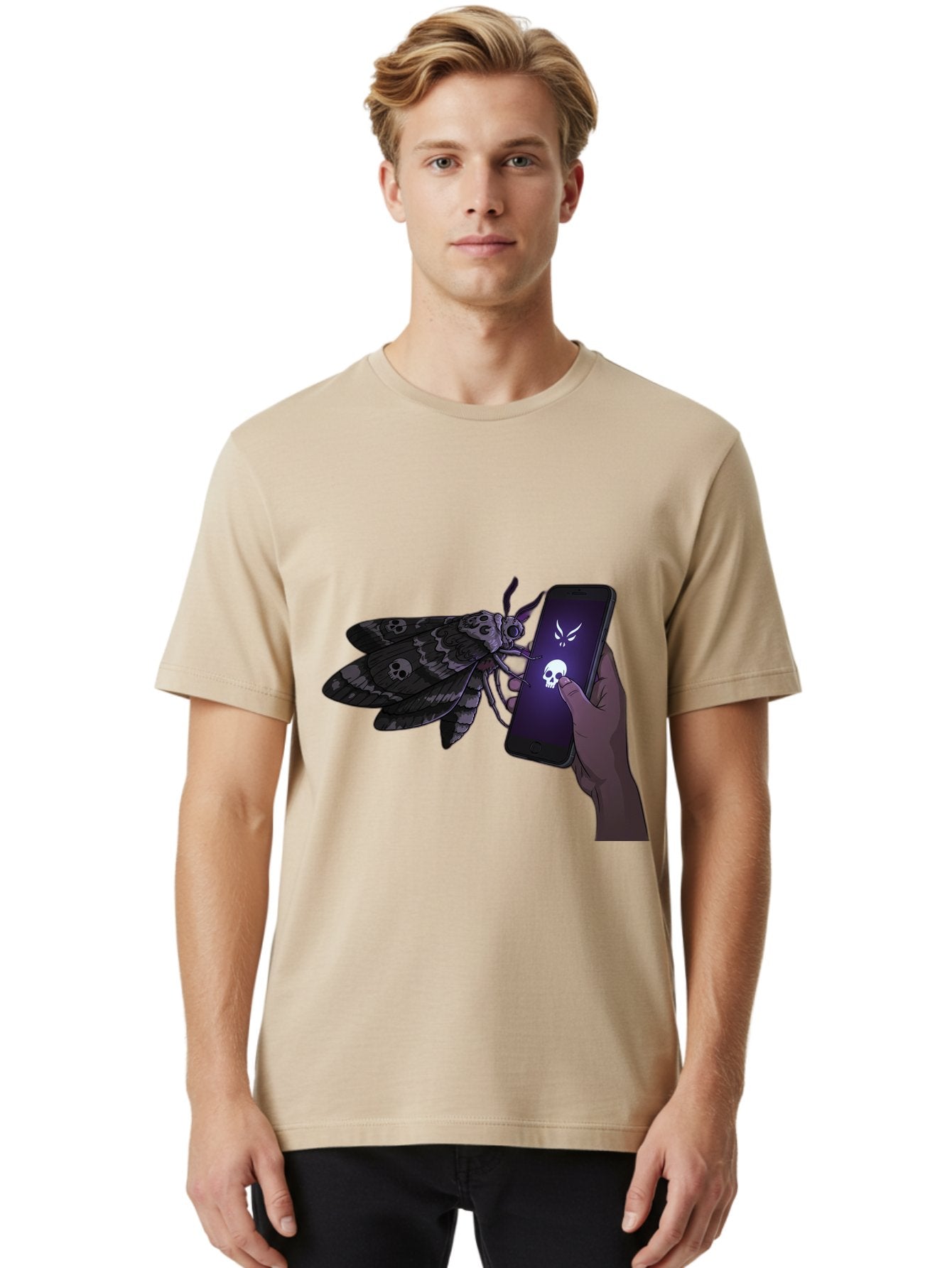 Death-S-Head-Hawkmoth-2 Men'S Graphic Tee, 100% Cotton, Comfortable Casual Summer Wear, Machine Washable, Vintage Camera, Old Camera, Antique Camera, Black Camera, Classic Photography, Photography Equipment, Nostalgic Device, Film Camera, Bam233 28