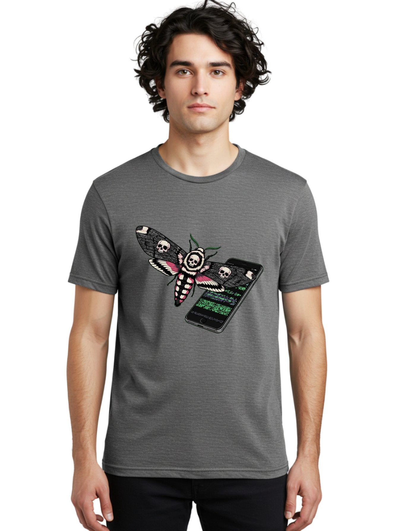 Death-S-Head-Hawkmoth-Smartphone Men'S Graphic Tee, 100% Cotton, Comfortable Casual Summer Wear, Machine Washable, Vintage Camera, Old Camera, Antique Camera, Black Camera, Classic Photography, Photography Equipment, Nostalgic Device, Bam235 22