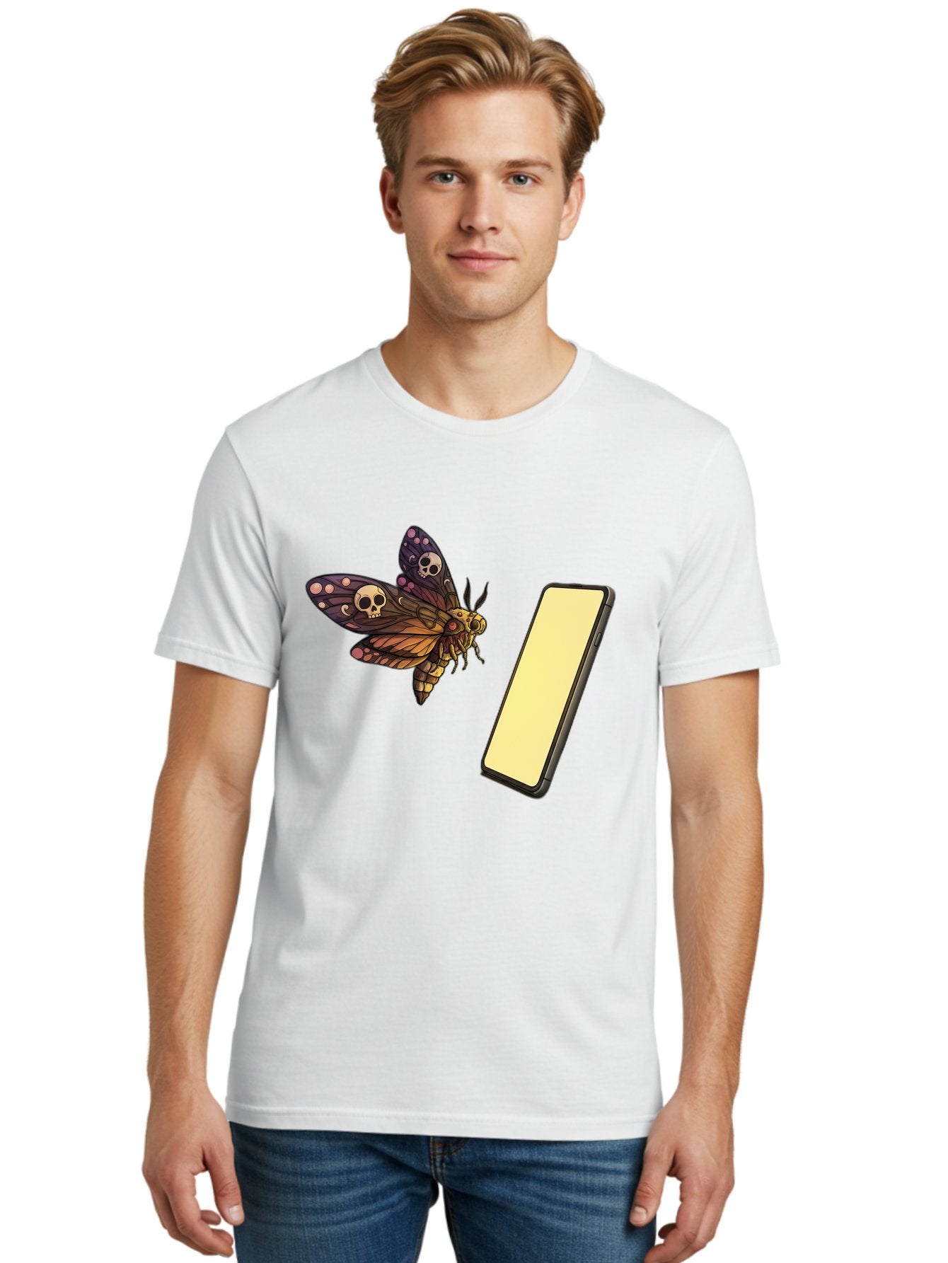 Death-S-Head-Hawkmoth Men'S Graphic Tee, 100% Cotton, Comfortable Casual Summer Wear, Machine Washable, Vintage Camera, Old Camera, Antique Camera, Black Camera, Classic Photography, Photography Equipment, Nostalgic Device, Film Camera, Bam236 20