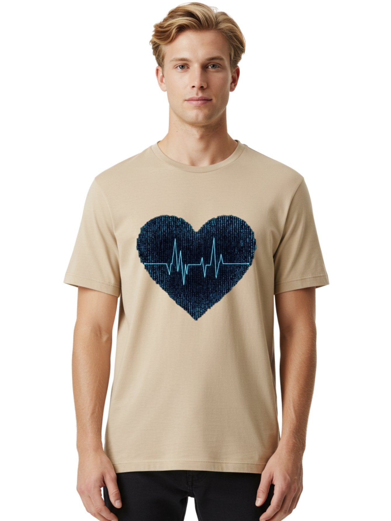 Denim-Heartbeat Men'S Graphic Tee, 100% Cotton, Comfortable Casual Summer Wear, Machine Washable, Vintage Camera, Old Camera, Antique Camera, Black Camera, Classic Photography, Photography Equipment, Nostalgic Device, Film Camera, Camera Art Bam242 30