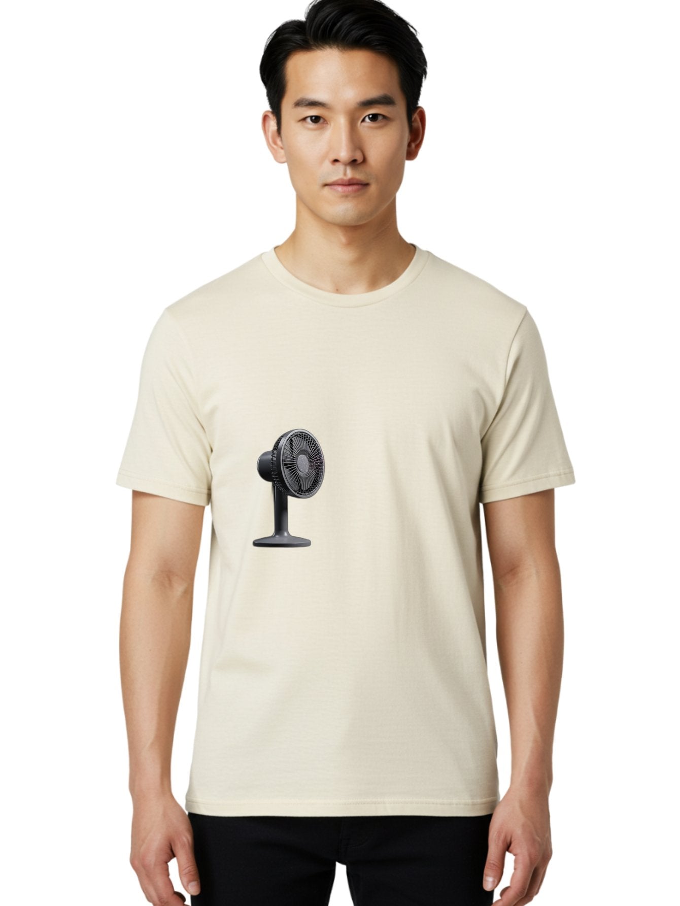 Desk-Fan-1 Men'S Graphic Tee, 100% Cotton, Comfortable Casual Summer Wear, Machine Washable, Vintage Camera, Old Camera, Antique Camera, Black Camera, Classic Photography, Photography Equipment, Nostalgic Device, Film Camera, Camera Art Bam248 23