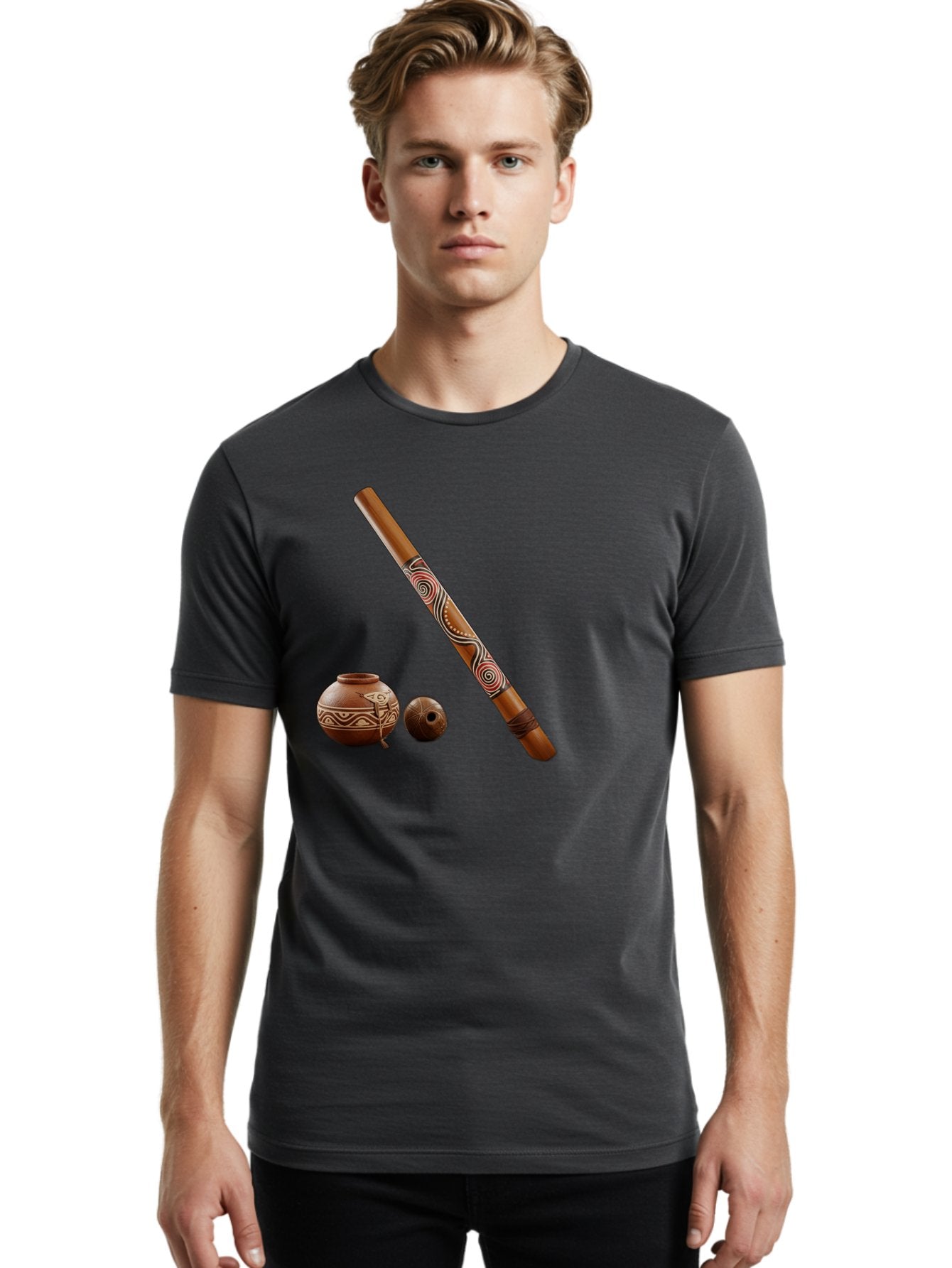 Didgeridoo Men'S Graphic Tee, 100% Cotton, Comfortable Casual Summer Wear, Machine Washable, Vintage Camera, Old Camera, Antique Camera, Black Camera, Classic Photography, Photography Equipment, Nostalgic Device, Film Camera, Camera Art Bam260 23