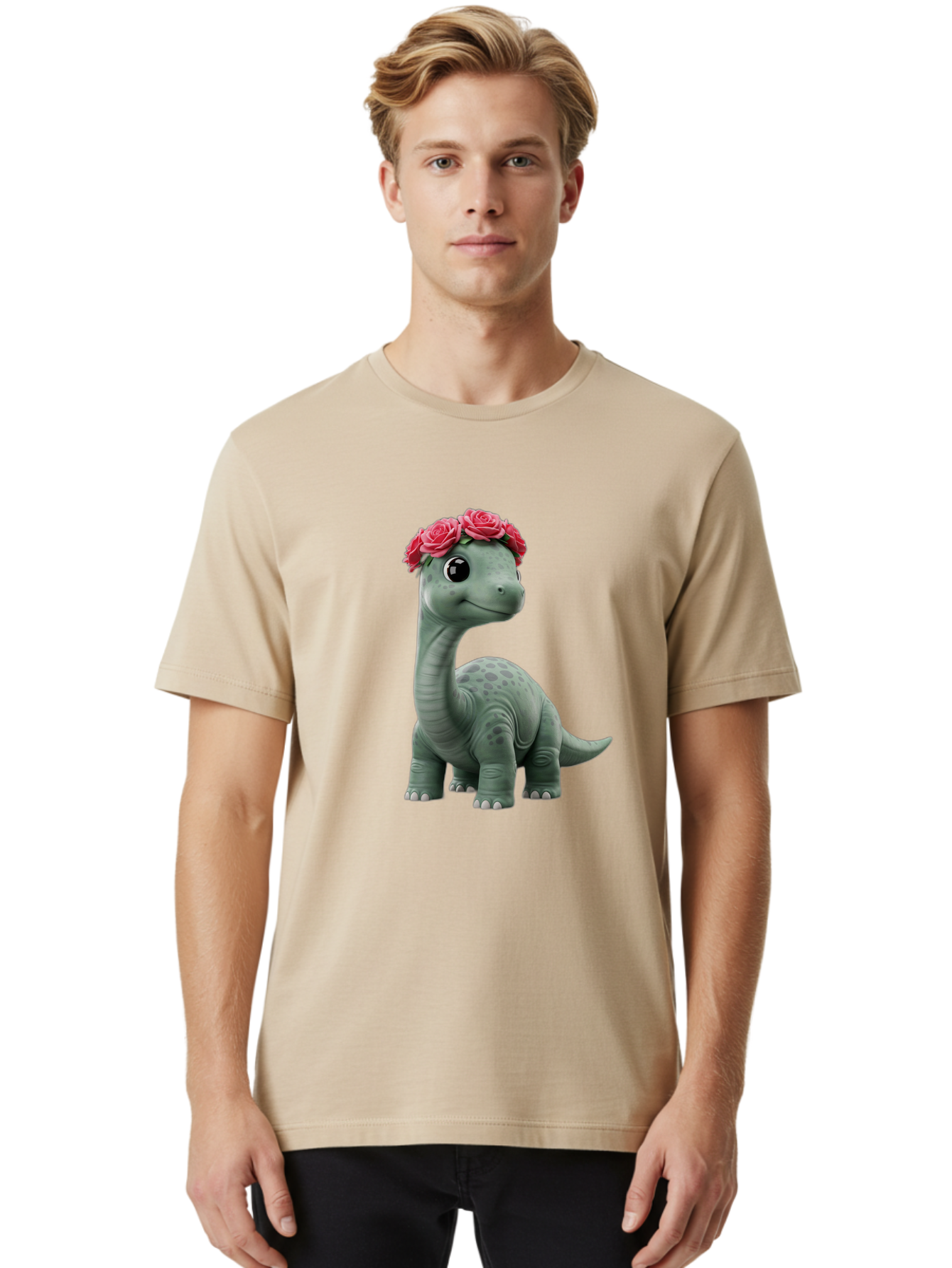 Dino-With-Flowers-Crown Men'S Graphic Tee, 100% Cotton, Comfortable Casual Summer Wear, Machine Washable, Vintage Camera, Old Camera, Antique Camera, Black Camera, Classic Photography, Photography Equipment, Nostalgic Device, Film Camera, Bam262 21