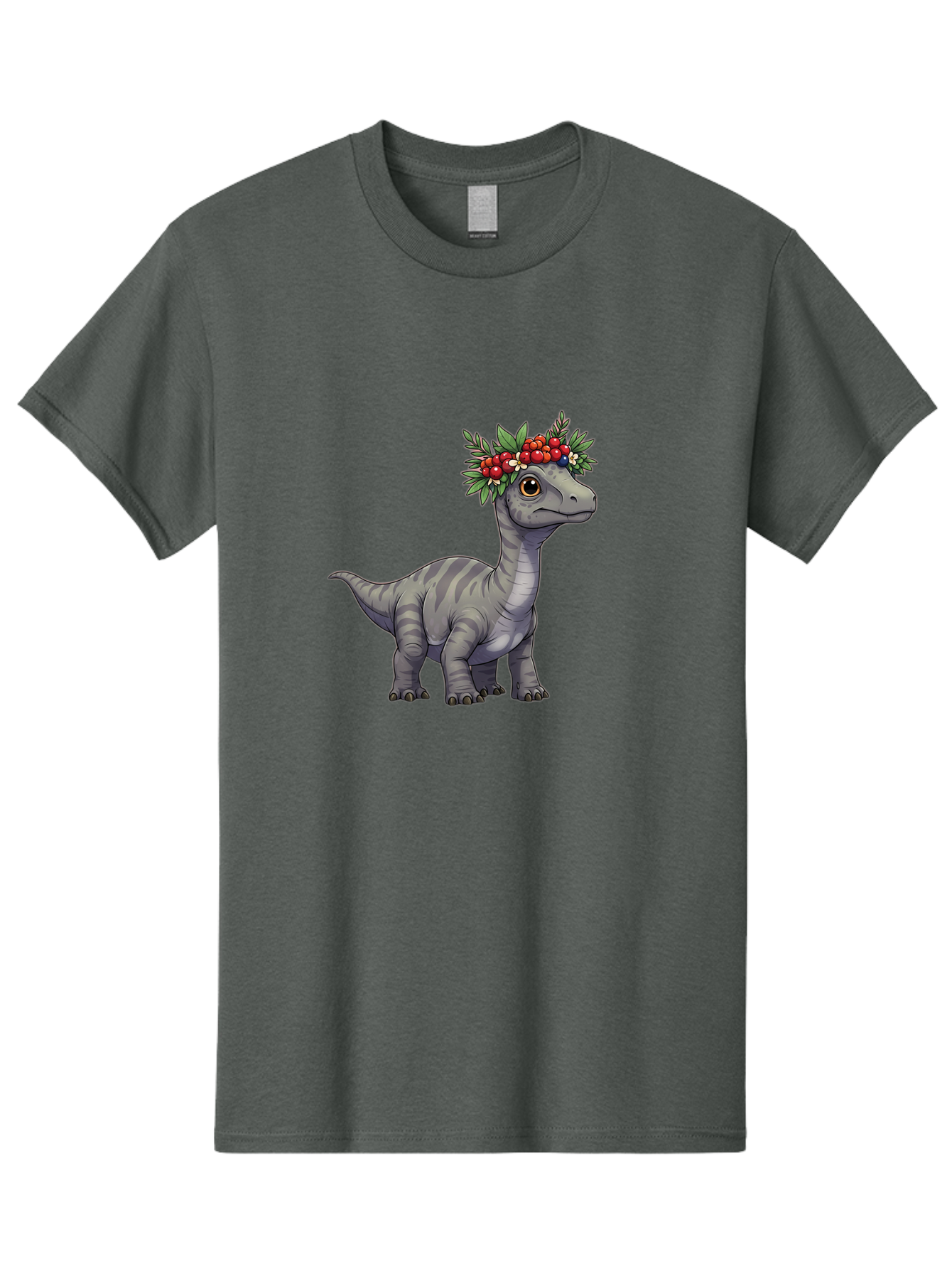 Dinosaur-With-Flower-Crown-1 Men'S Graphic Tee, 100% Cotton, Comfortable Casual Summer Wear, Machine Washable, Vintage Camera, Old Camera, Antique Camera, Black Camera, Classic Photography, Photography Equipment, Nostalgic Device, Film Camera, Bam267