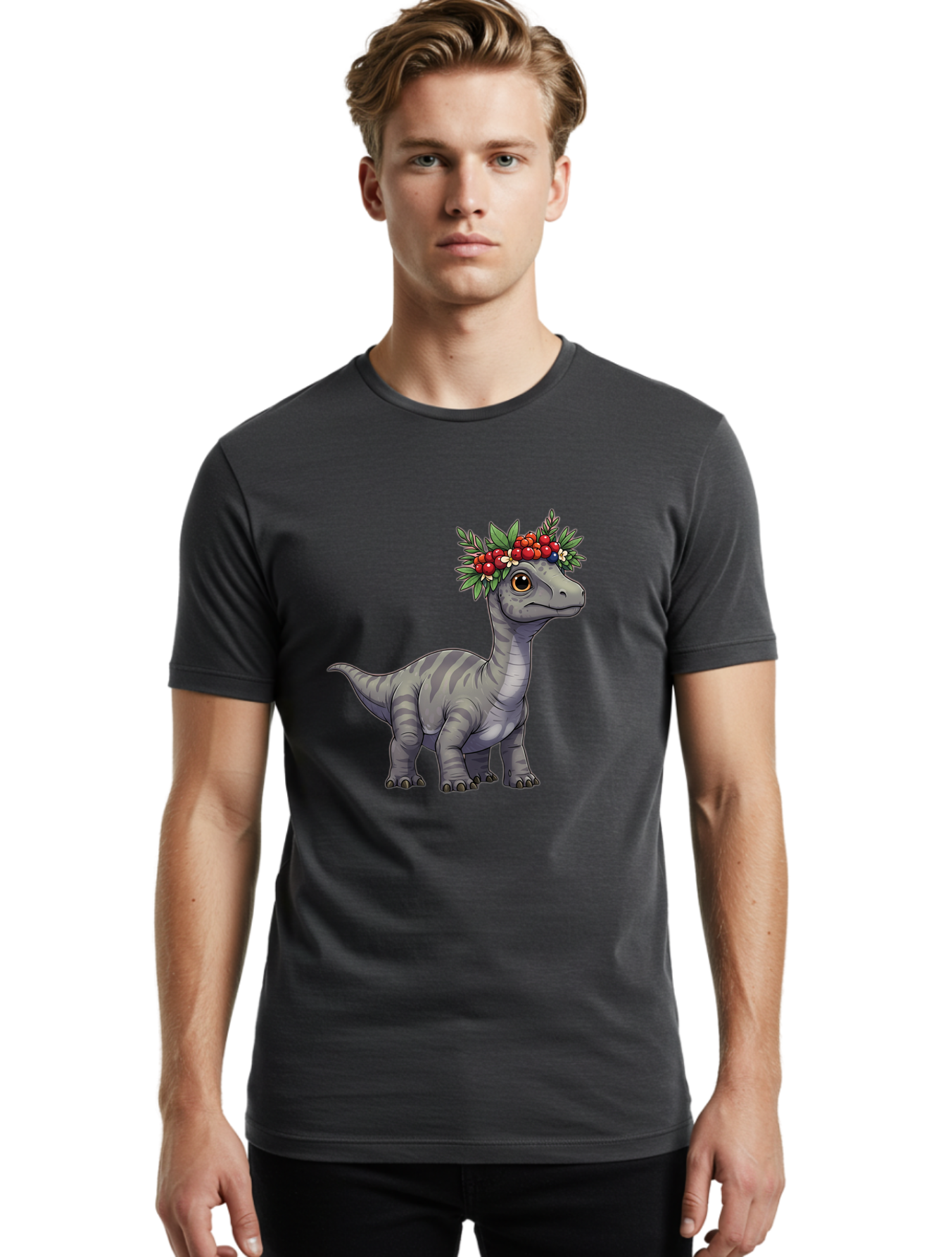 Dinosaur-With-Flower-Crown-1 Men'S Graphic Tee, 100% Cotton, Comfortable Casual Summer Wear, Machine Washable, Vintage Camera, Old Camera, Antique Camera, Black Camera, Classic Photography, Photography Equipment, Nostalgic Device, Film Camera, Bam267 30