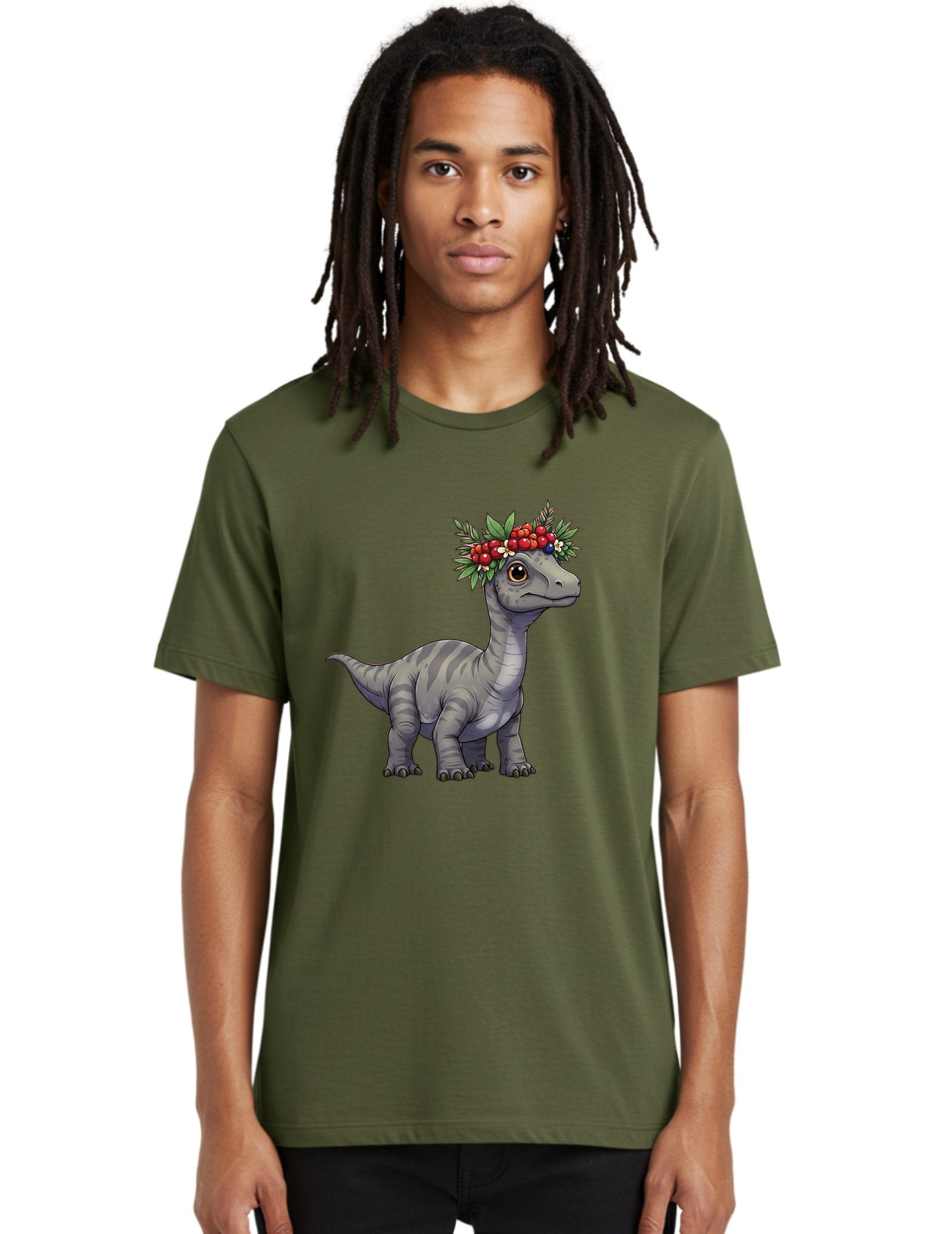 Dinosaur-With-Flower-Crown-1 Men'S Graphic Tee, 100% Cotton, Comfortable Casual Summer Wear, Machine Washable, Vintage Camera, Old Camera, Antique Camera, Black Camera, Classic Photography, Photography Equipment, Nostalgic Device, Film Camera, Bam267 27