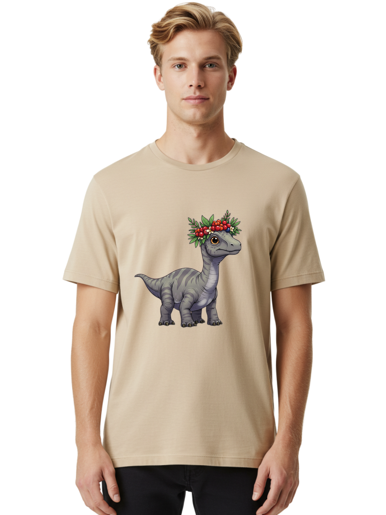 Dinosaur-With-Flower-Crown-1 Men'S Graphic Tee, 100% Cotton, Comfortable Casual Summer Wear, Machine Washable, Vintage Camera, Old Camera, Antique Camera, Black Camera, Classic Photography, Photography Equipment, Nostalgic Device, Film Camera, Bam267 22