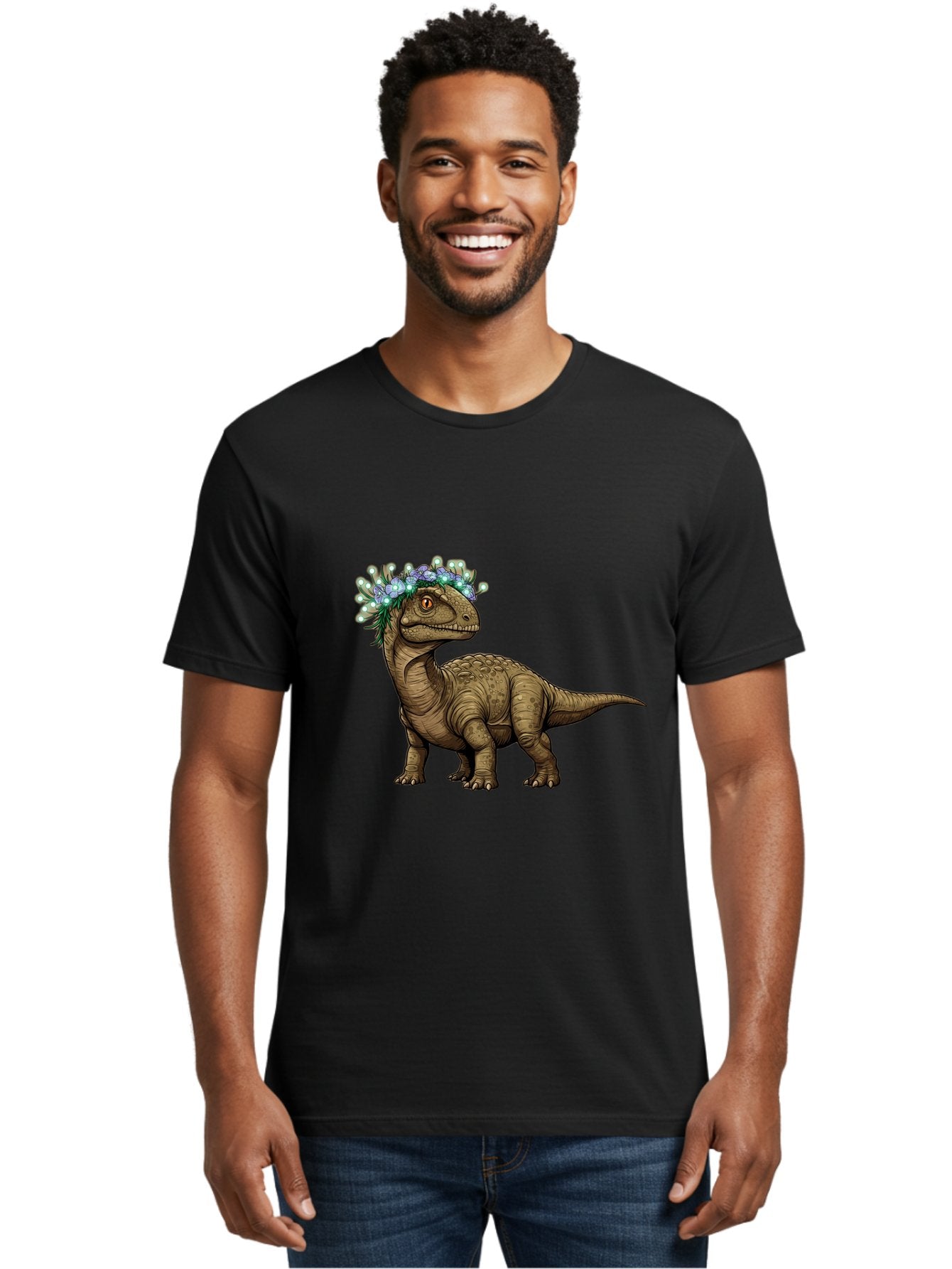 Dinosaur-With-Flower-Crown-2 Men'S Graphic Tee, 100% Cotton, Comfortable Casual Summer Wear, Machine Washable, Vintage Camera, Old Camera, Antique Camera, Black Camera, Classic Photography, Photography Equipment, Nostalgic Device, Film Camera, Bam268 26