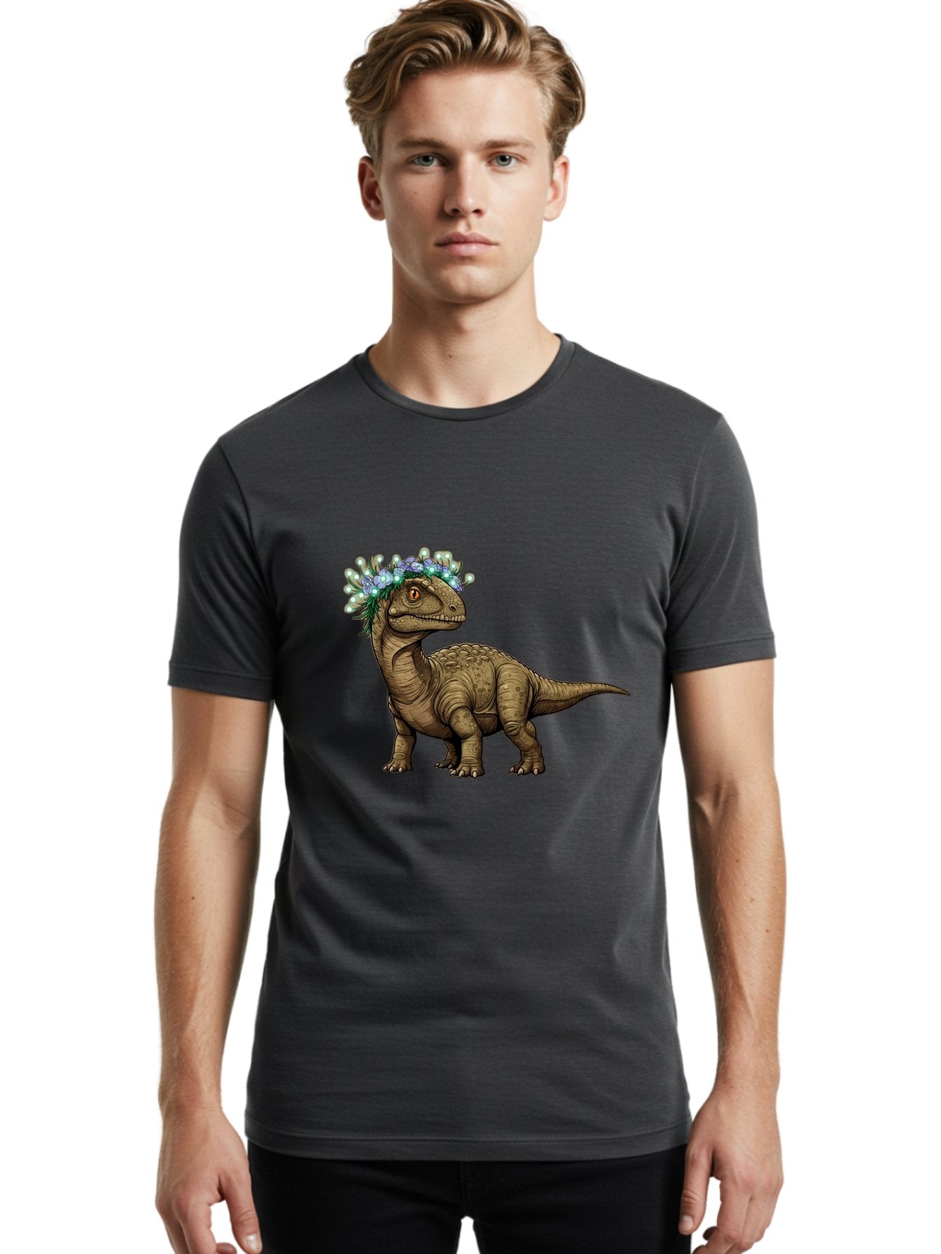 Dinosaur-With-Flower-Crown-2 Men'S Graphic Tee, 100% Cotton, Comfortable Casual Summer Wear, Machine Washable, Vintage Camera, Old Camera, Antique Camera, Black Camera, Classic Photography, Photography Equipment, Nostalgic Device, Film Camera, Bam268 19