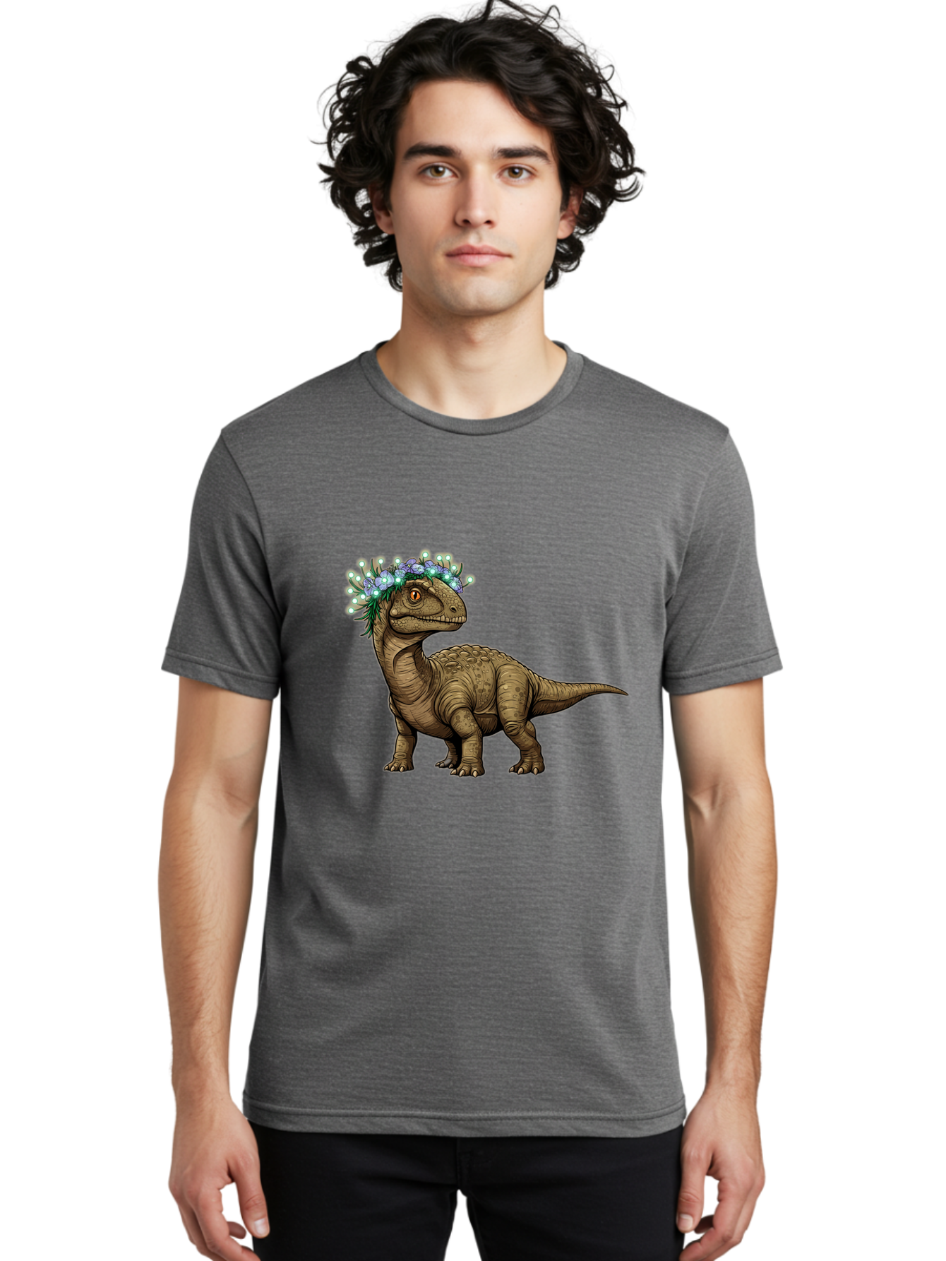 Dinosaur-With-Flower-Crown-2 Men'S Graphic Tee, 100% Cotton, Comfortable Casual Summer Wear, Machine Washable, Vintage Camera, Old Camera, Antique Camera, Black Camera, Classic Photography, Photography Equipment, Nostalgic Device, Film Camera, Bam268 21