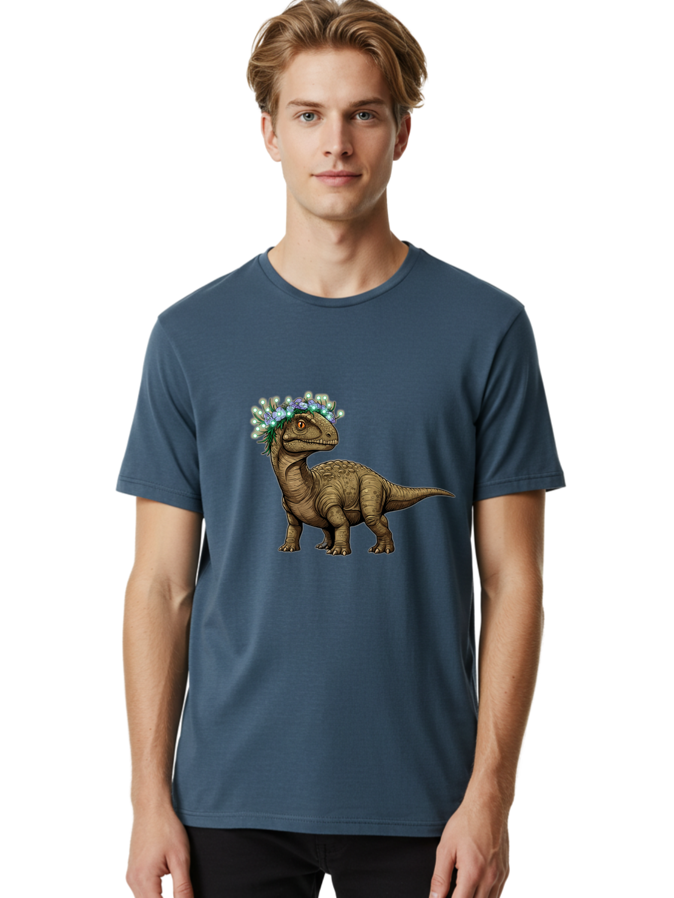 Dinosaur-With-Flower-Crown-2 Men'S Graphic Tee, 100% Cotton, Comfortable Casual Summer Wear, Machine Washable, Vintage Camera, Old Camera, Antique Camera, Black Camera, Classic Photography, Photography Equipment, Nostalgic Device, Film Camera, Bam268 30