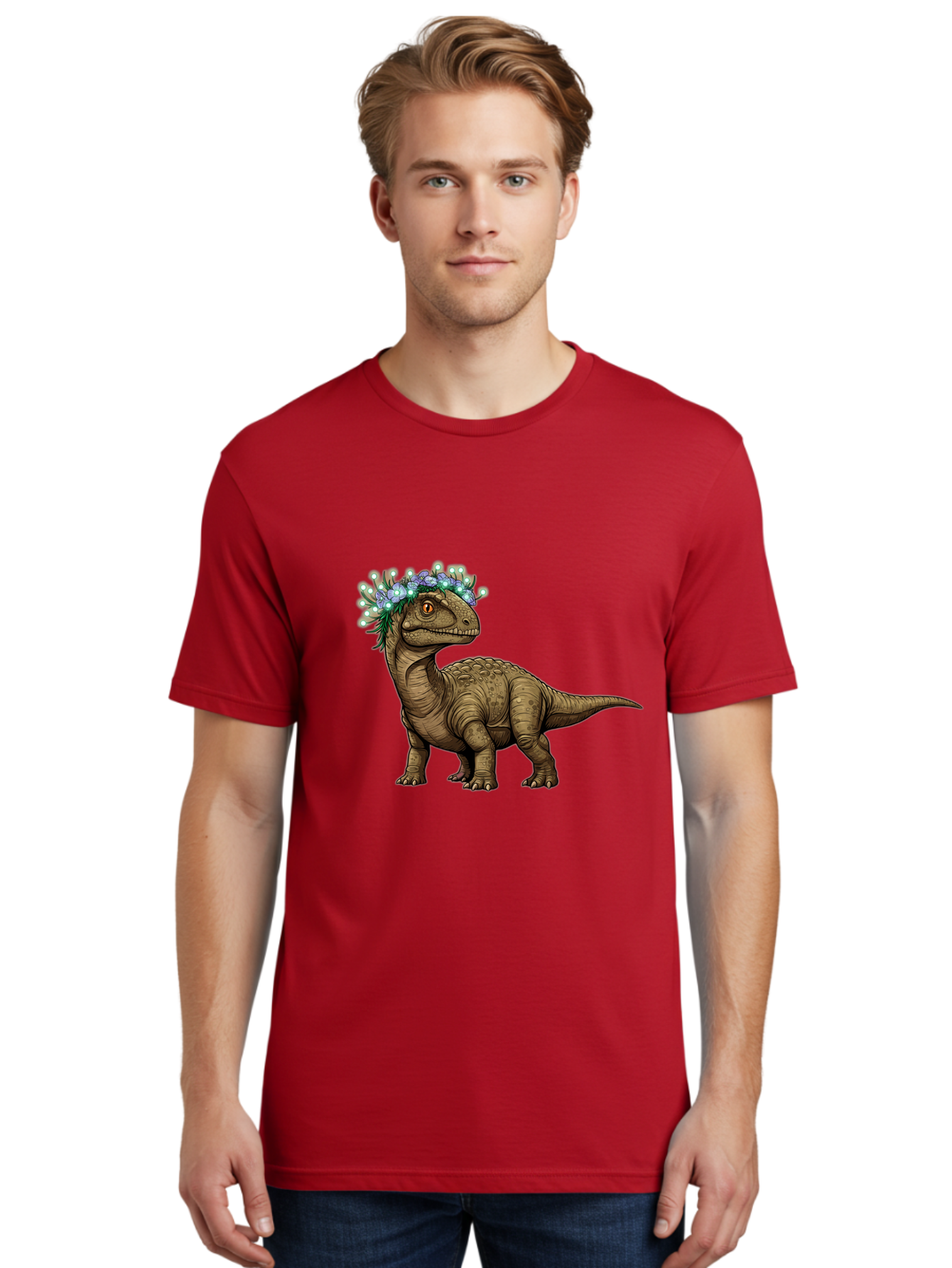 Dinosaur-With-Flower-Crown-2 Men'S Graphic Tee, 100% Cotton, Comfortable Casual Summer Wear, Machine Washable, Vintage Camera, Old Camera, Antique Camera, Black Camera, Classic Photography, Photography Equipment, Nostalgic Device, Film Camera, Bam268 25