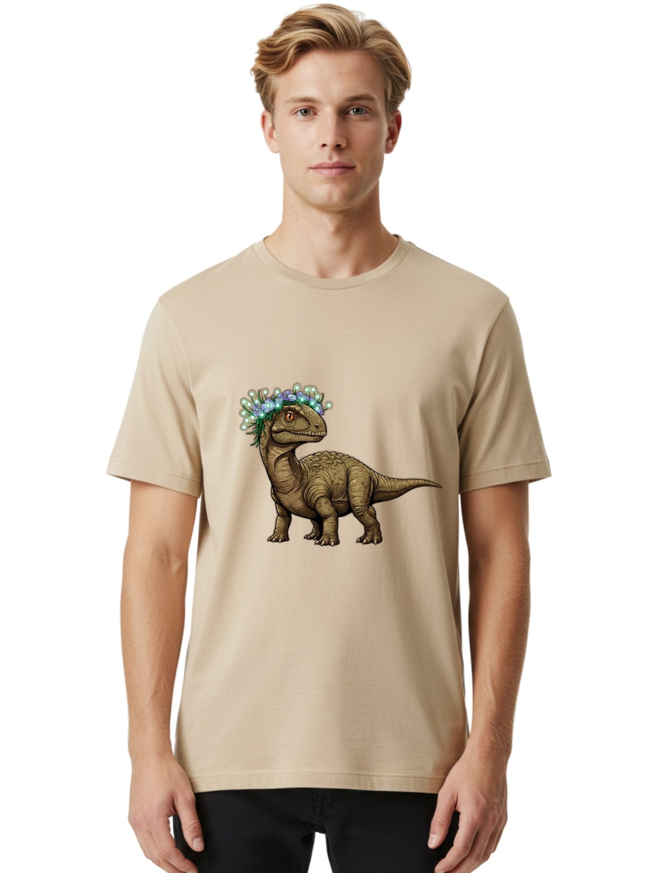 Dinosaur-With-Flower-Crown-2 Men'S Graphic Tee, 100% Cotton, Comfortable Casual Summer Wear, Machine Washable, Vintage Camera, Old Camera, Antique Camera, Black Camera, Classic Photography, Photography Equipment, Nostalgic Device, Film Camera, Bam268 27