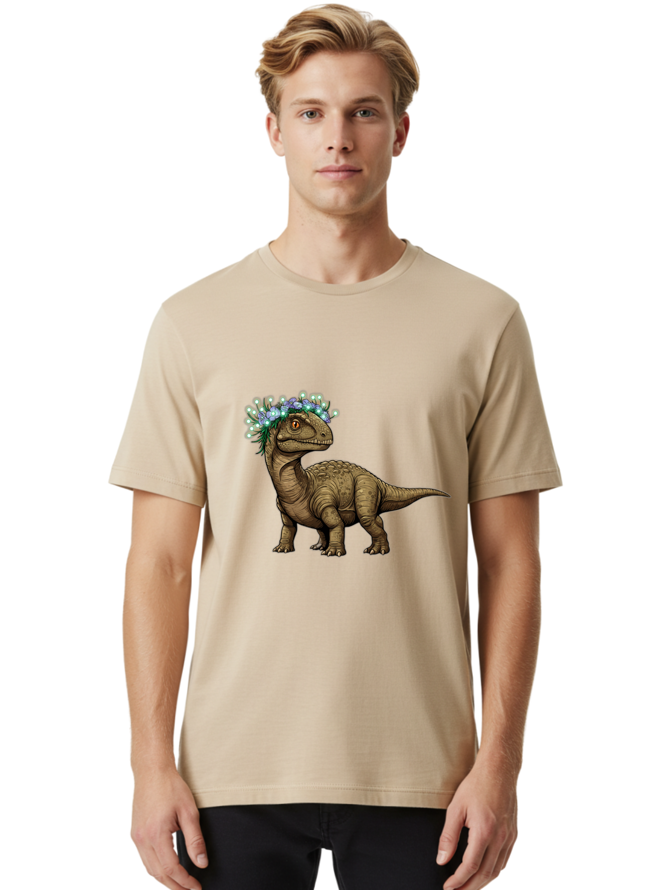 Dinosaur-With-Flower-Crown-2 Men'S Graphic Tee, 100% Cotton, Comfortable Casual Summer Wear, Machine Washable, Vintage Camera, Old Camera, Antique Camera, Black Camera, Classic Photography, Photography Equipment, Nostalgic Device, Film Camera, Bam268 19
