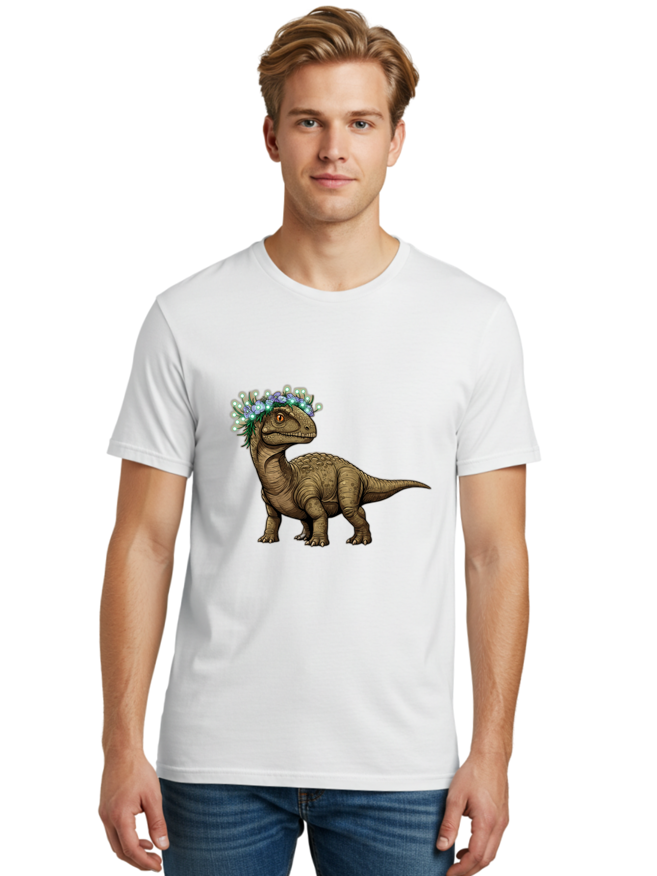 Dinosaur-With-Flower-Crown-2 Men'S Graphic Tee, 100% Cotton, Comfortable Casual Summer Wear, Machine Washable, Vintage Camera, Old Camera, Antique Camera, Black Camera, Classic Photography, Photography Equipment, Nostalgic Device, Film Camera, Bam268 22