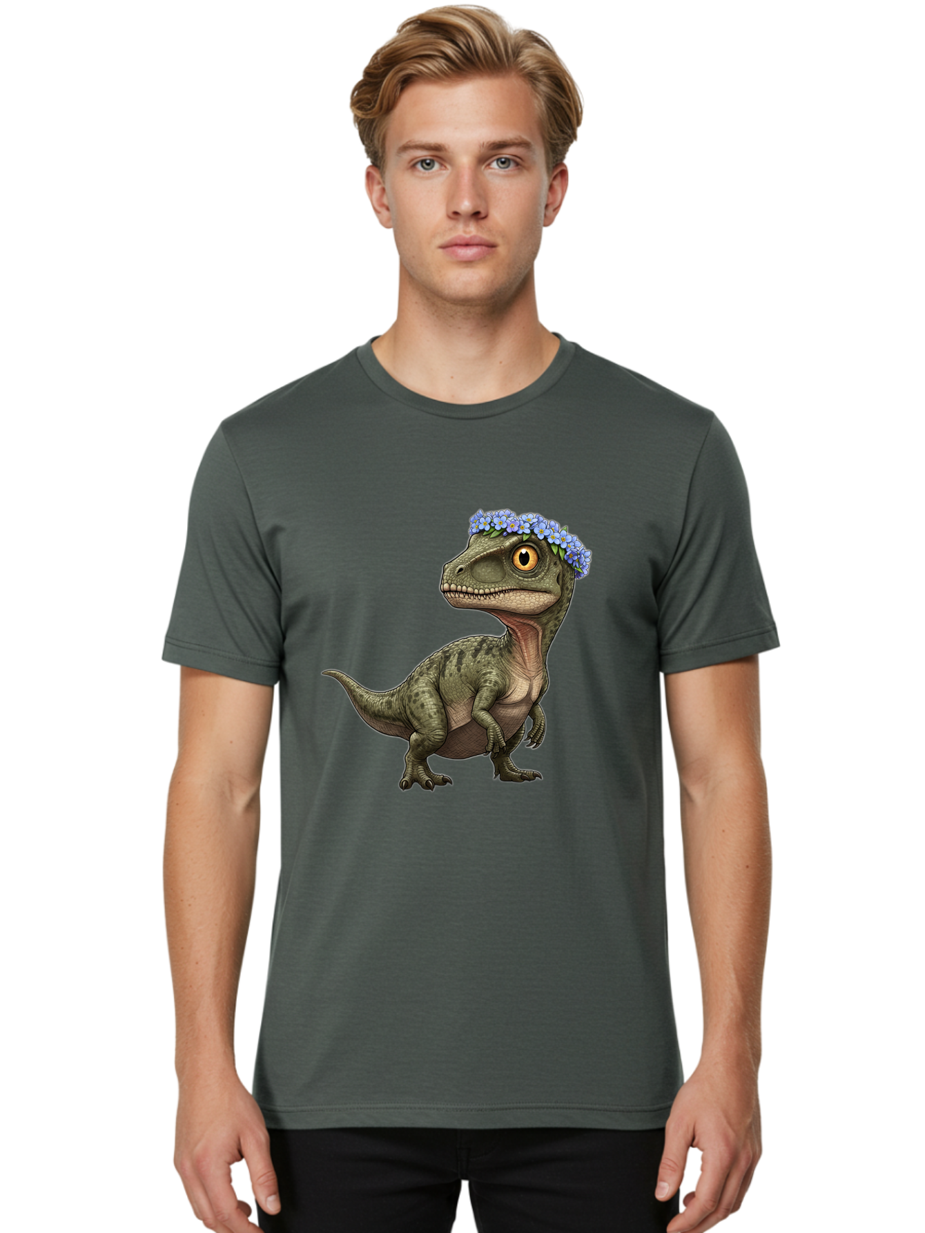 Dinosaur-With-Flower-Crown Men'S Graphic Tee, 100% Cotton, Comfortable Casual Summer Wear, Machine Washable, Vintage Camera, Old Camera, Antique Camera, Black Camera, Classic Photography, Photography Equipment, Nostalgic Device, Film Camera, Bam269 22