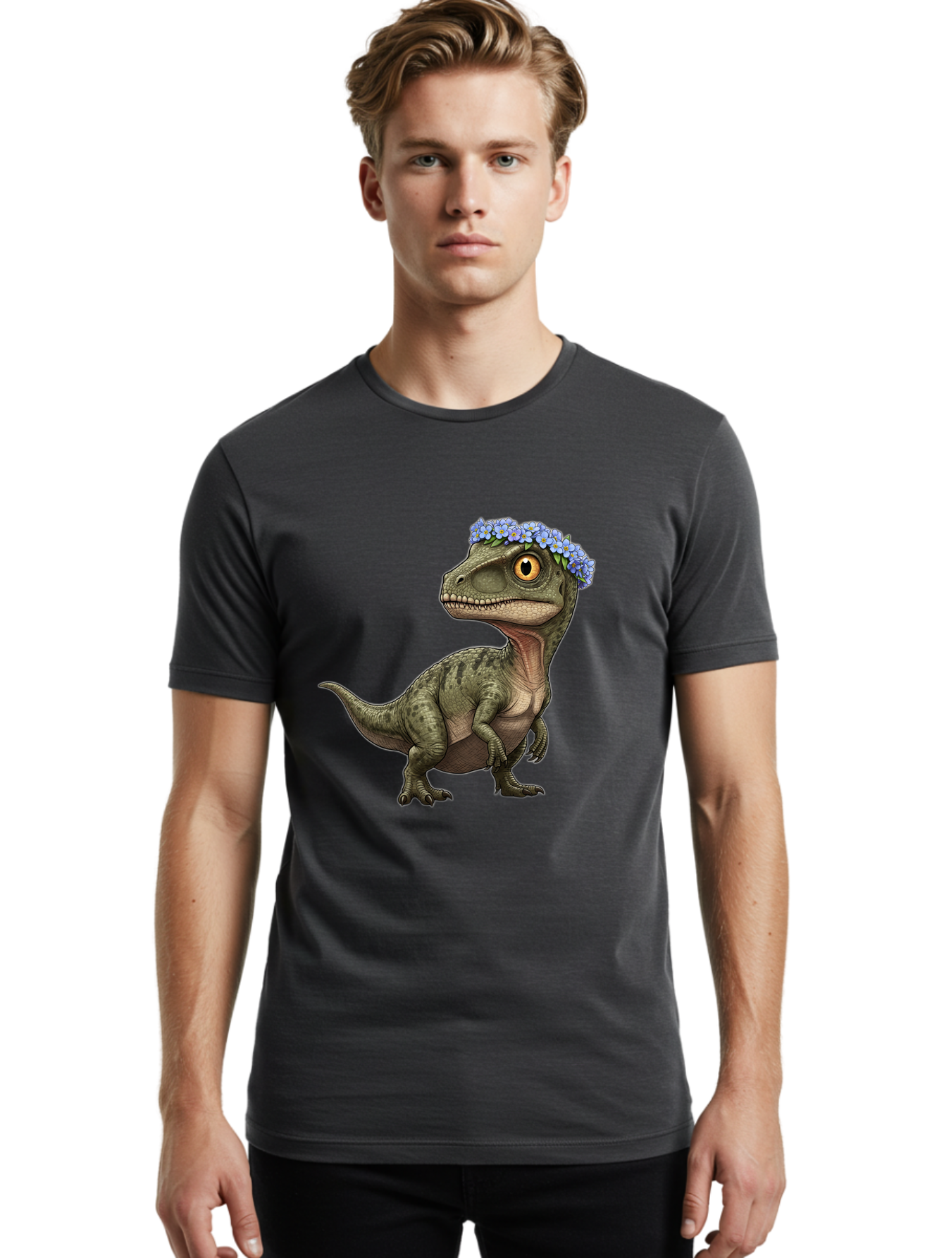 Dinosaur-With-Flower-Crown Men'S Graphic Tee, 100% Cotton, Comfortable Casual Summer Wear, Machine Washable, Vintage Camera, Old Camera, Antique Camera, Black Camera, Classic Photography, Photography Equipment, Nostalgic Device, Film Camera, Bam269 29
