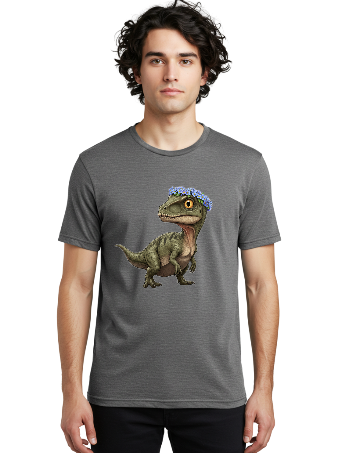 Dinosaur-With-Flower-Crown Men'S Graphic Tee, 100% Cotton, Comfortable Casual Summer Wear, Machine Washable, Vintage Camera, Old Camera, Antique Camera, Black Camera, Classic Photography, Photography Equipment, Nostalgic Device, Film Camera, Bam269 24