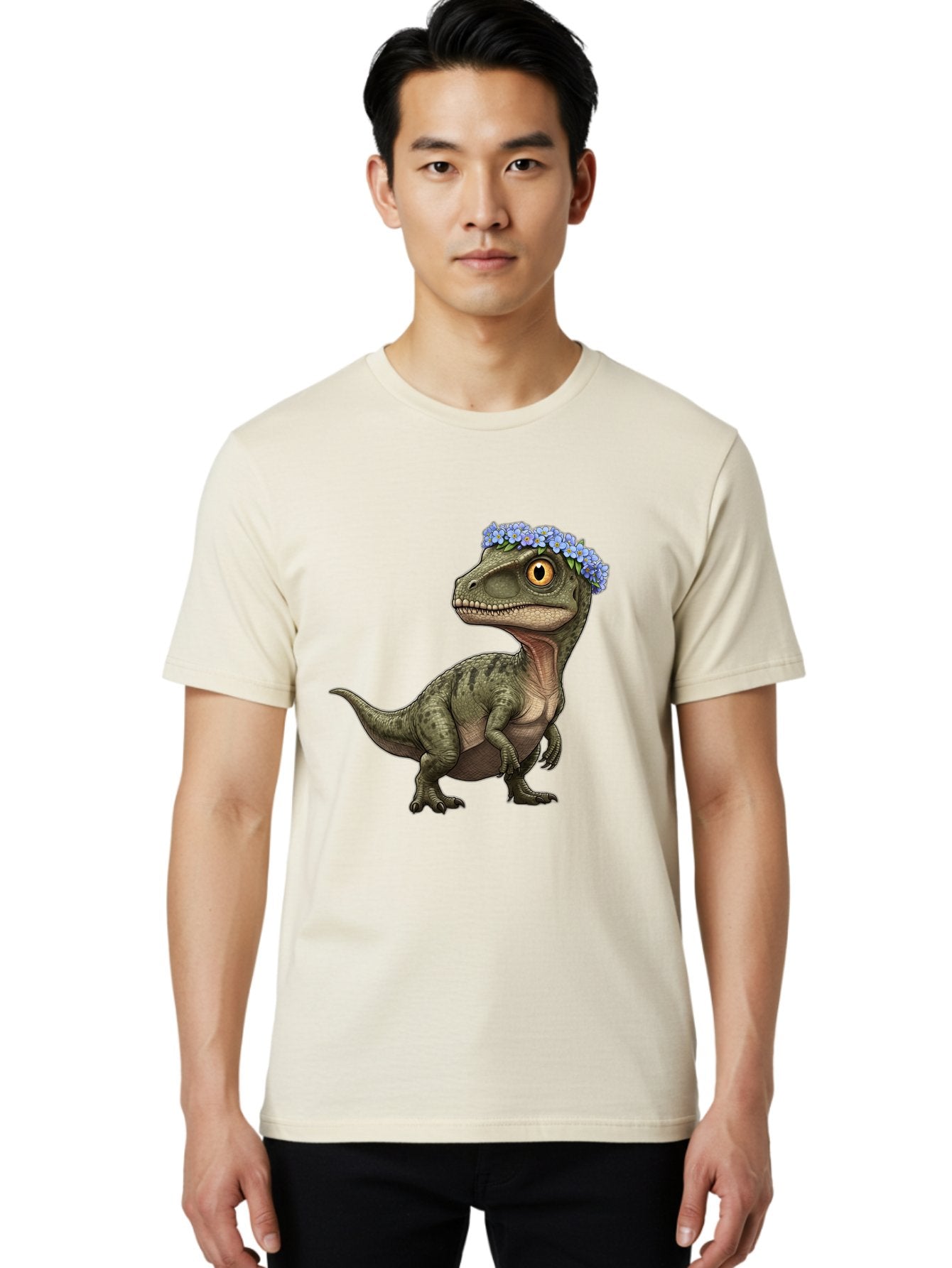 Dinosaur-With-Flower-Crown Men'S Graphic Tee, 100% Cotton, Comfortable Casual Summer Wear, Machine Washable, Vintage Camera, Old Camera, Antique Camera, Black Camera, Classic Photography, Photography Equipment, Nostalgic Device, Film Camera, Bam269 29