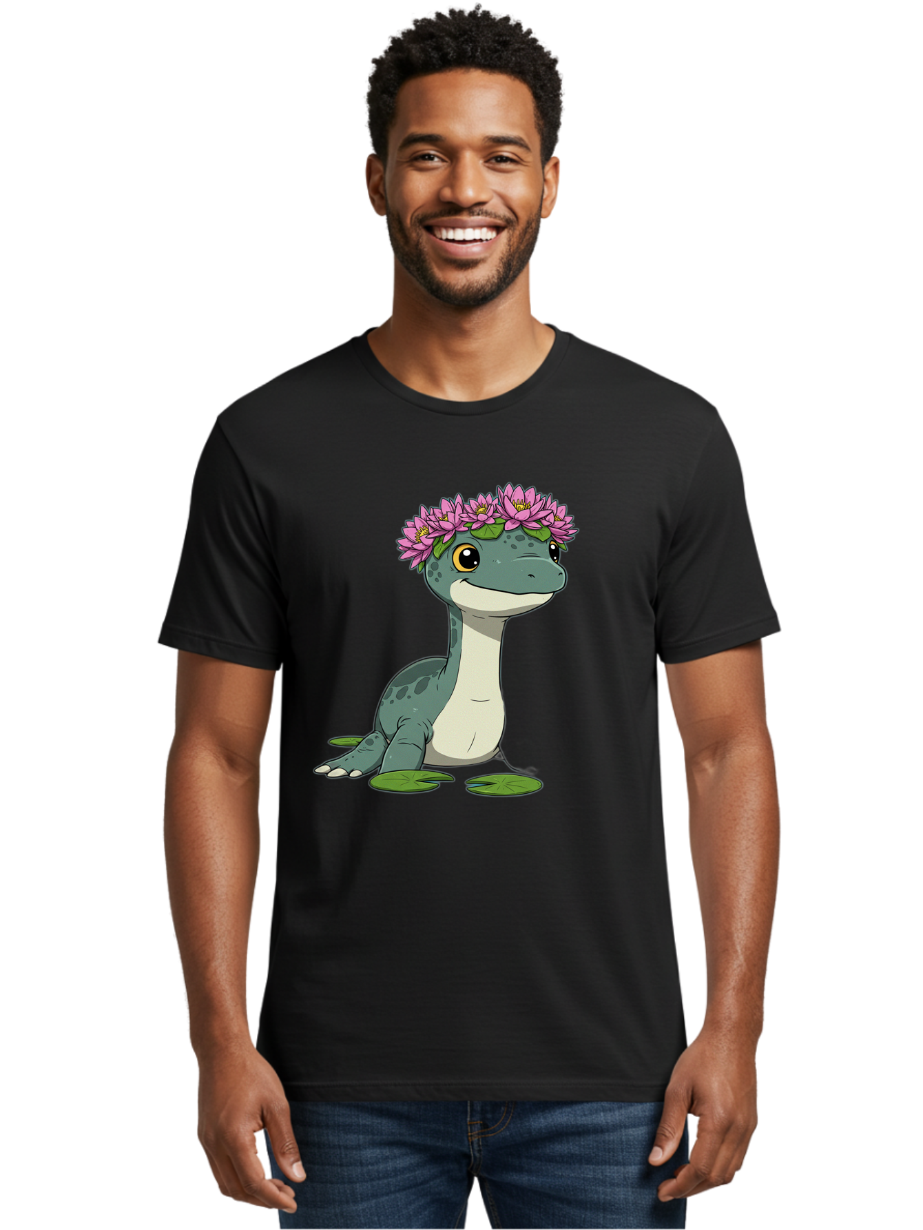 Dinosaur-With-Flower-Wreath Men'S Graphic Tee, 100% Cotton, Comfortable Casual Summer Wear, Machine Washable, Vintage Camera, Old Camera, Antique Camera, Black Camera, Classic Photography, Photography Equipment, Nostalgic Device, Film Camera, Bam270 24