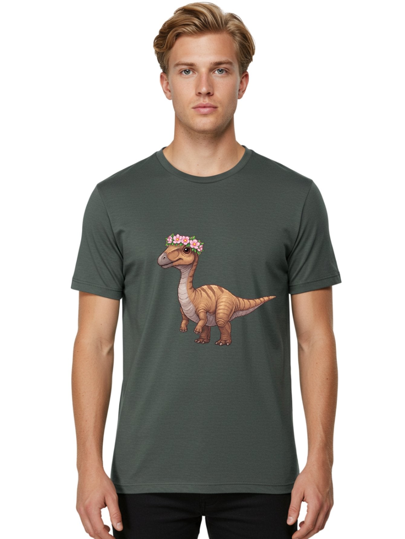Dinosaur-With-Flowers Men'S Graphic Tee, 100% Cotton, Comfortable Casual Summer Wear, Machine Washable, Vintage Camera, Old Camera, Antique Camera, Black Camera, Classic Photography, Photography Equipment, Nostalgic Device, Film Camera, Bam271 27