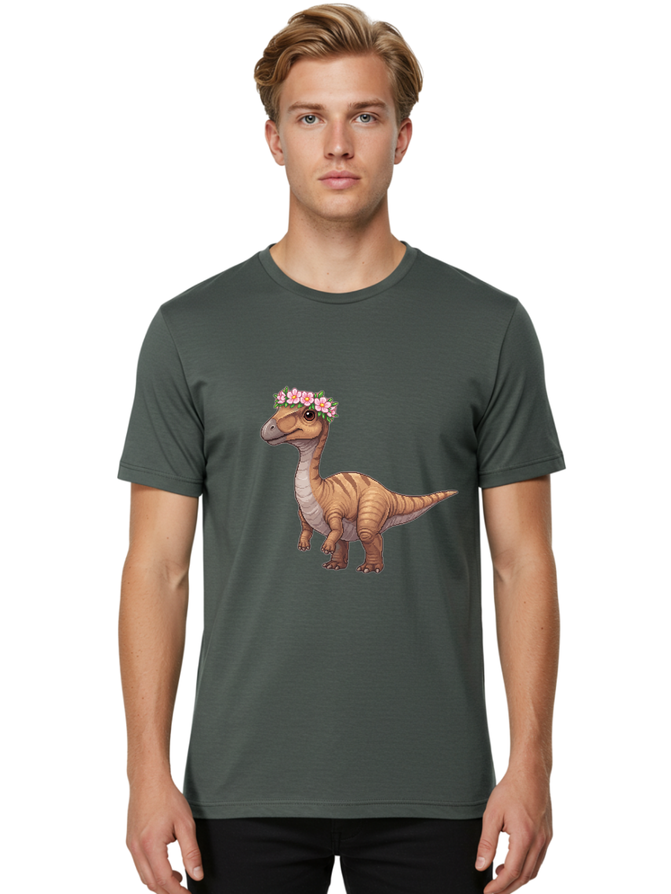 Dinosaur-With-Flowers Men'S Graphic Tee, 100% Cotton, Comfortable Casual Summer Wear, Machine Washable, Vintage Camera, Old Camera, Antique Camera, Black Camera, Classic Photography, Photography Equipment, Nostalgic Device, Film Camera, Bam271 19
