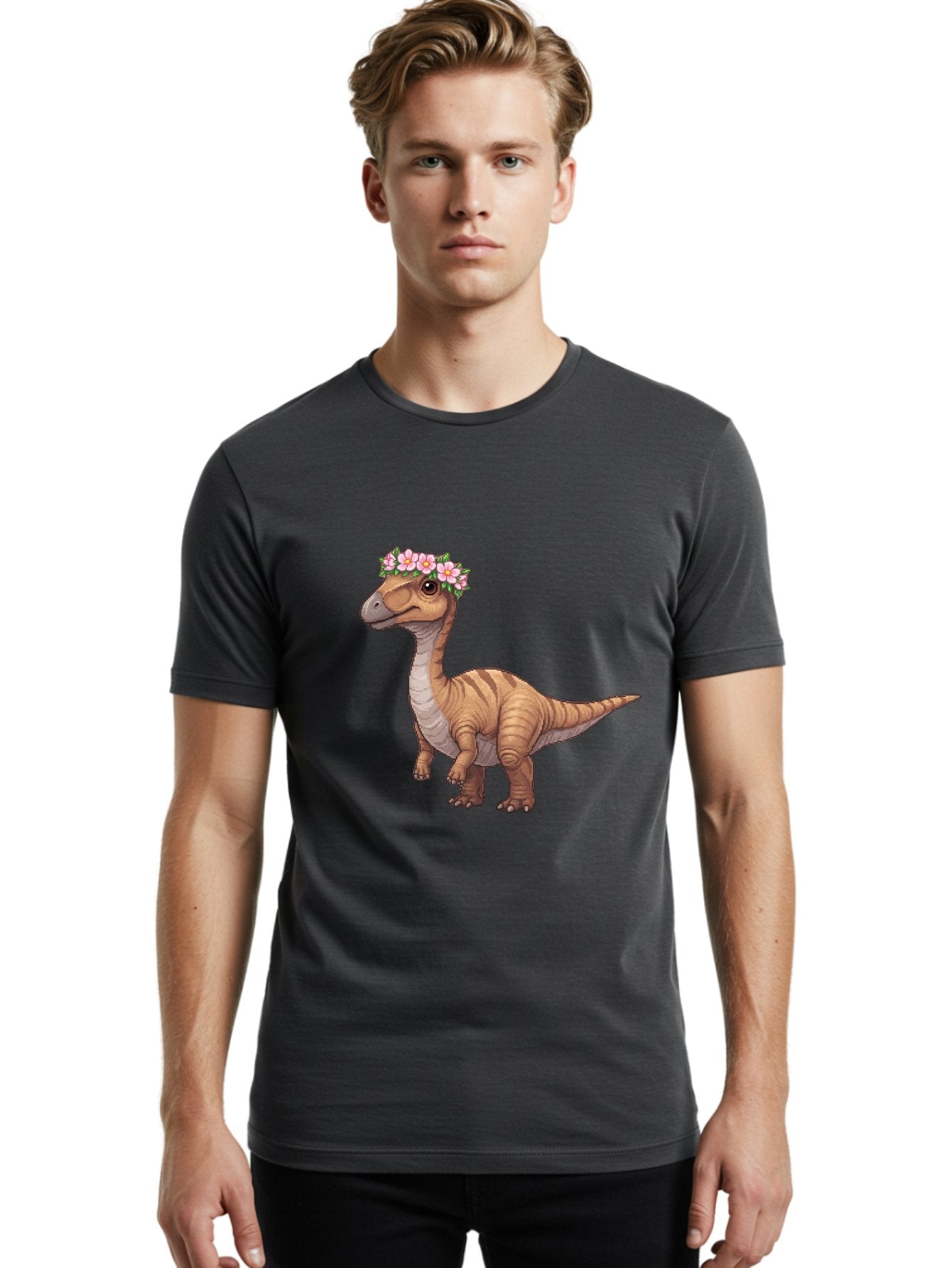 Dinosaur-With-Flowers Men'S Graphic Tee, 100% Cotton, Comfortable Casual Summer Wear, Machine Washable, Vintage Camera, Old Camera, Antique Camera, Black Camera, Classic Photography, Photography Equipment, Nostalgic Device, Film Camera, Bam271 29