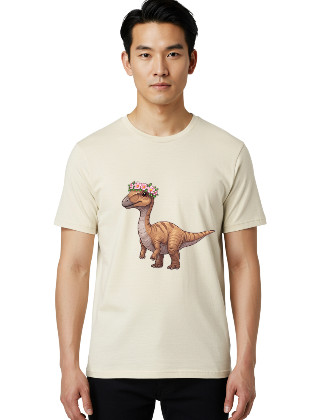 Dinosaur-With-Flowers Men'S Graphic Tee, 100% Cotton, Comfortable Casual Summer Wear, Machine Washable, Vintage Camera, Old Camera, Antique Camera, Black Camera, Classic Photography, Photography Equipment, Nostalgic Device, Film Camera, Bam271 24