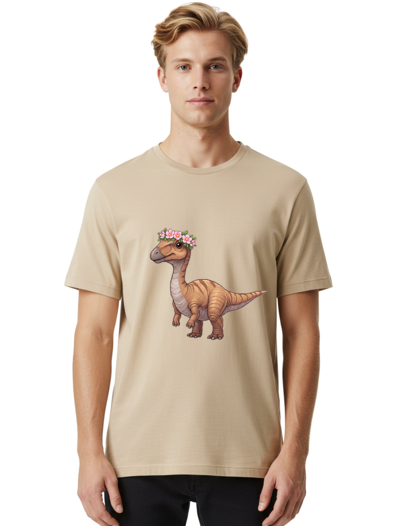 Dinosaur-With-Flowers Men'S Graphic Tee, 100% Cotton, Comfortable Casual Summer Wear, Machine Washable, Vintage Camera, Old Camera, Antique Camera, Black Camera, Classic Photography, Photography Equipment, Nostalgic Device, Film Camera, Bam271 25