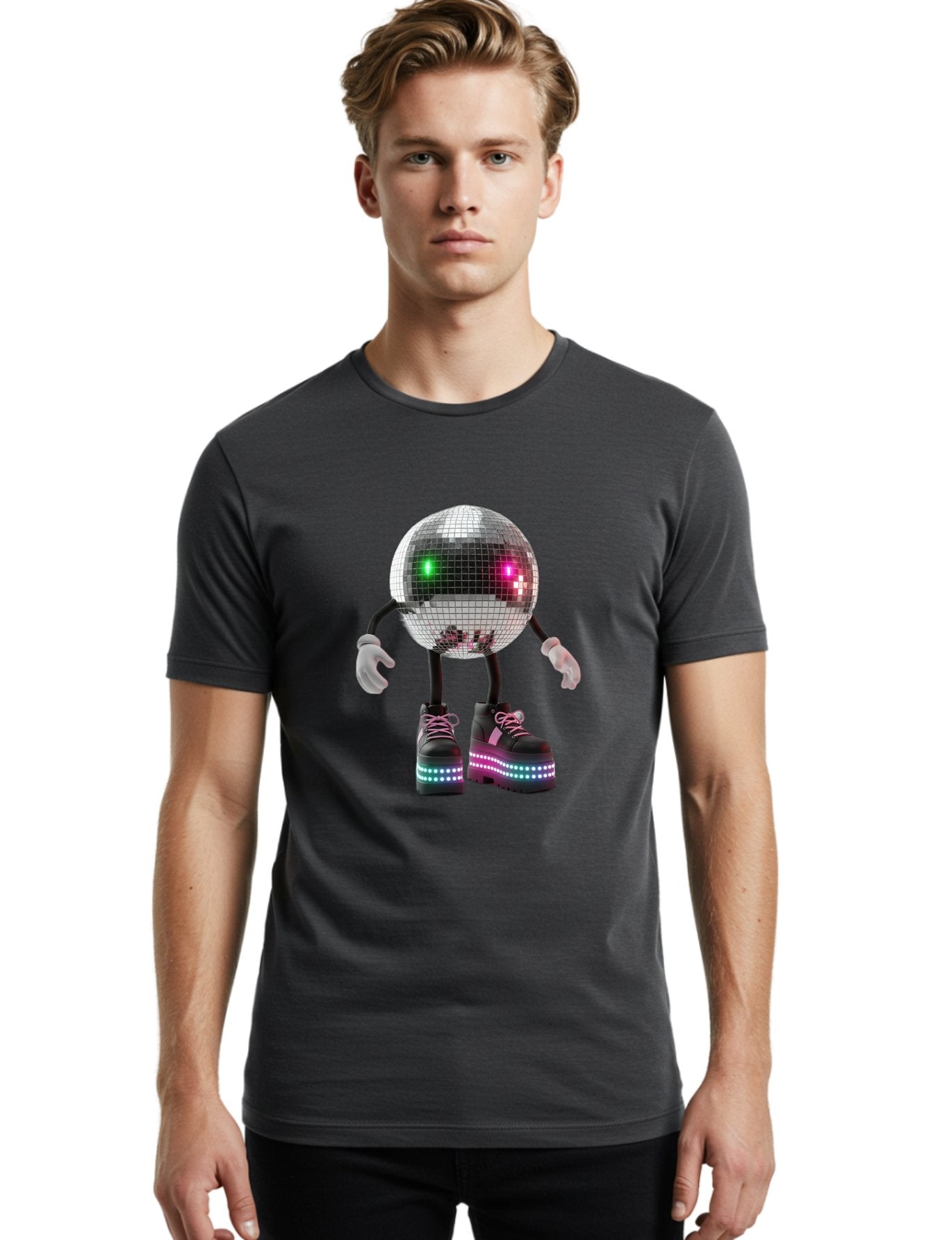 Disco-Ball-Character-1 Men'S Graphic Tee, 100% Cotton, Comfortable Casual Summer Wear, Machine Washable, Vintage Camera, Old Camera, Antique Camera, Black Camera, Classic Photography, Photography Equipment, Nostalgic Device, Film Camera, Bam274 28