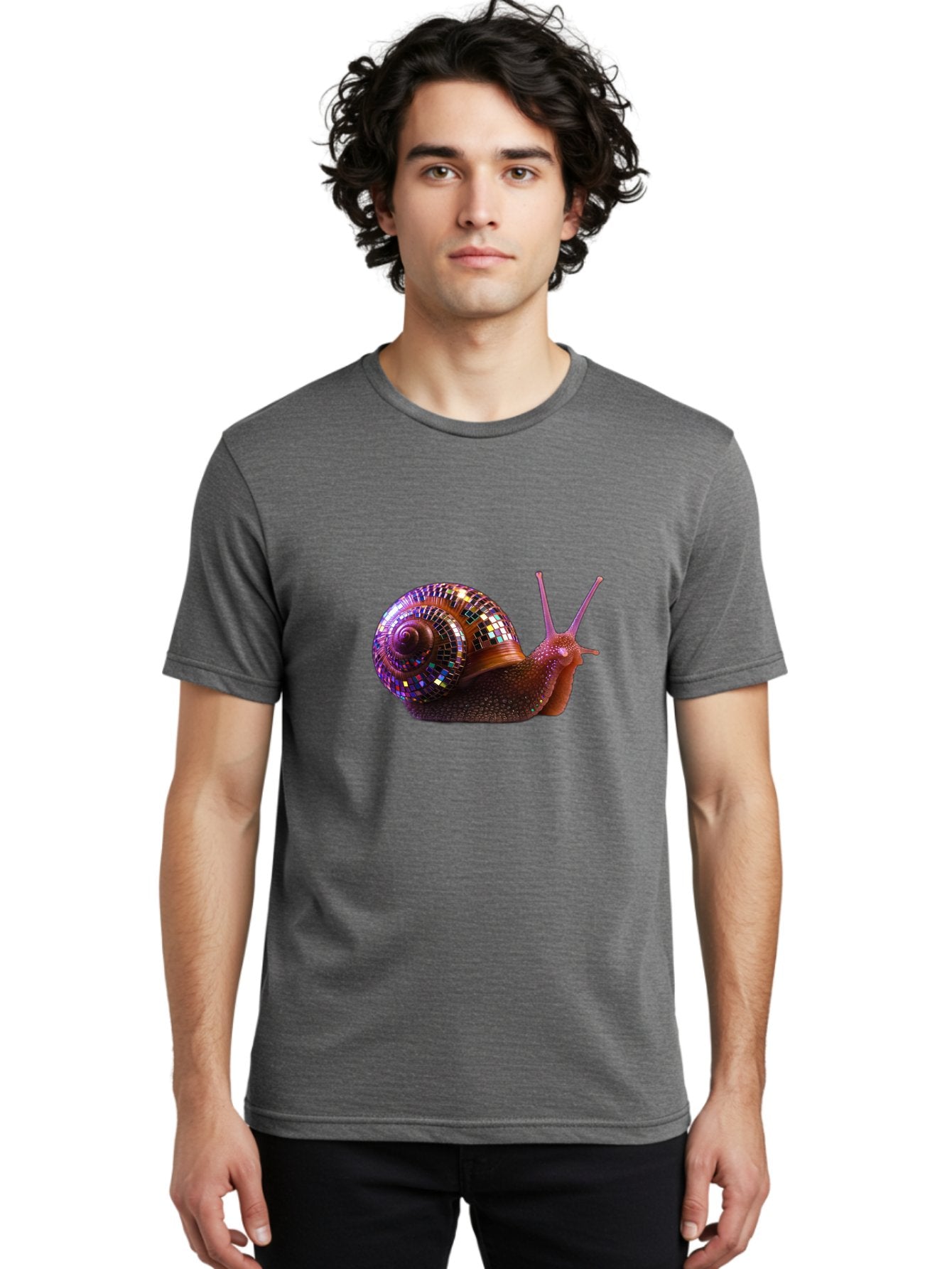 Disco-Snail-3 Men'S Graphic Tee, 100% Cotton, Comfortable Casual Summer Wear, Machine Washable, Vintage Camera, Old Camera, Antique Camera, Black Camera, Classic Photography, Photography Equipment, Nostalgic Device, Film Camera, Camera Art Bam288 25