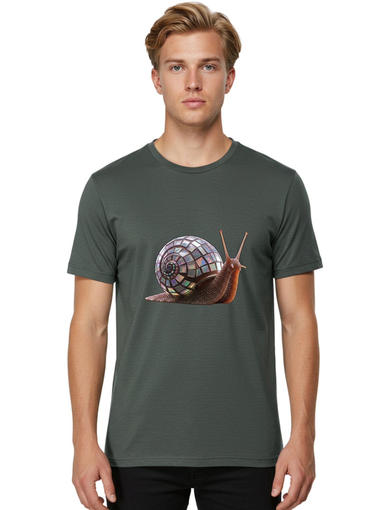 Disco-Snail-6 Men'S Graphic Tee, 100% Cotton, Comfortable Casual Summer Wear, Machine Washable, Vintage Camera, Old Camera, Antique Camera, Black Camera, Classic Photography, Photography Equipment, Nostalgic Device, Film Camera, Camera Art Bam291 17