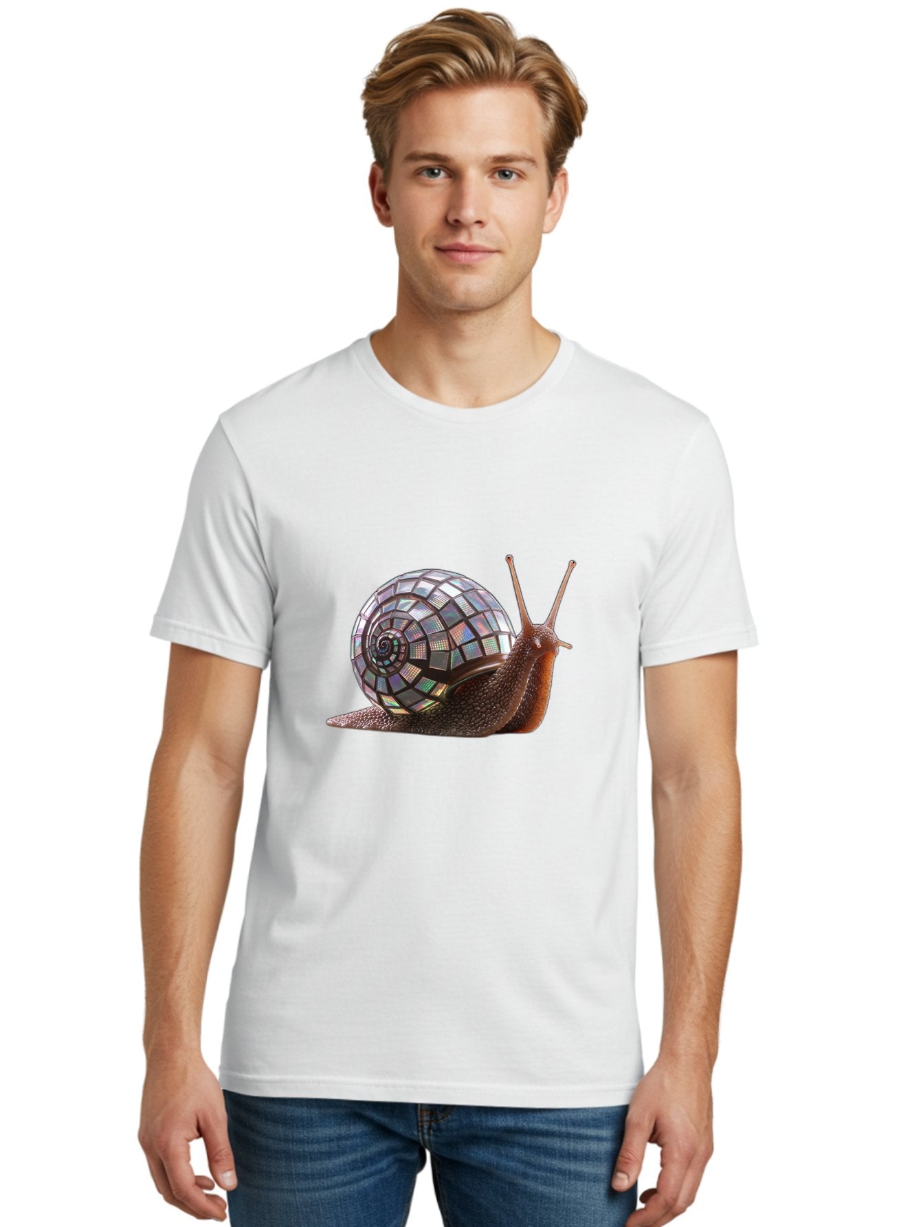Disco-Snail-6 Men'S Graphic Tee, 100% Cotton, Comfortable Casual Summer Wear, Machine Washable, Vintage Camera, Old Camera, Antique Camera, Black Camera, Classic Photography, Photography Equipment, Nostalgic Device, Film Camera, Camera Art Bam291 30
